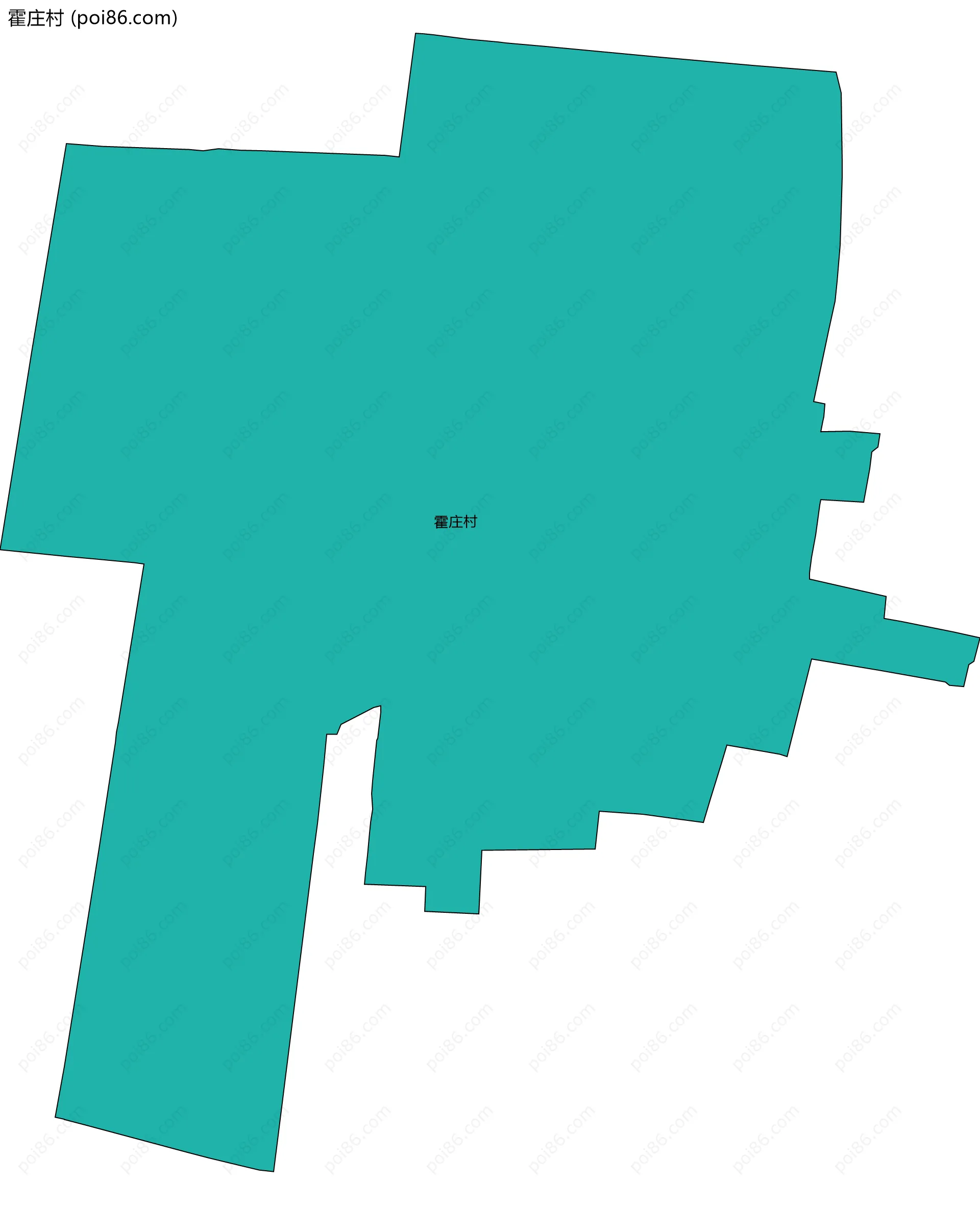 霍庄村边界地图