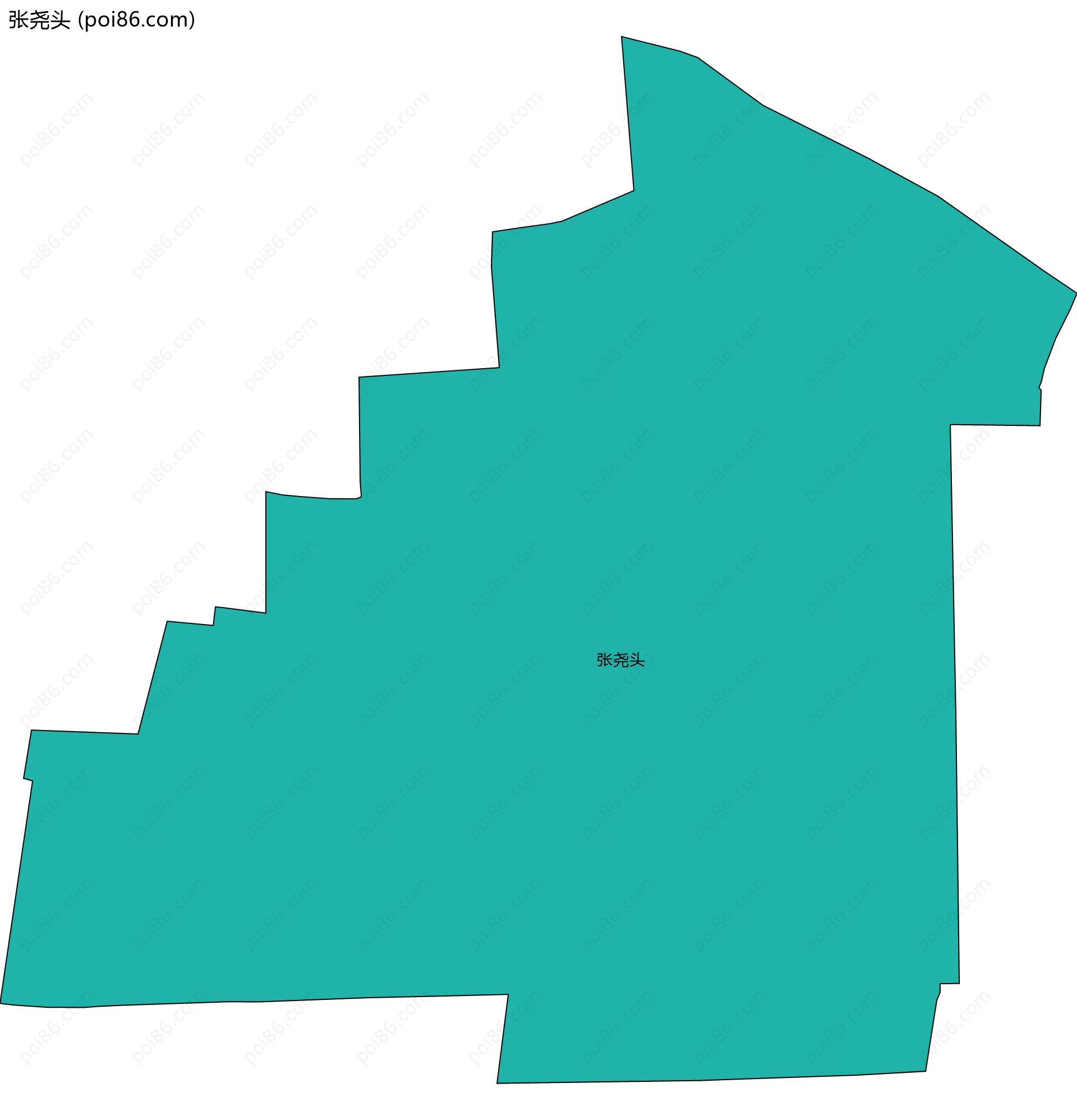 张尧头边界地图