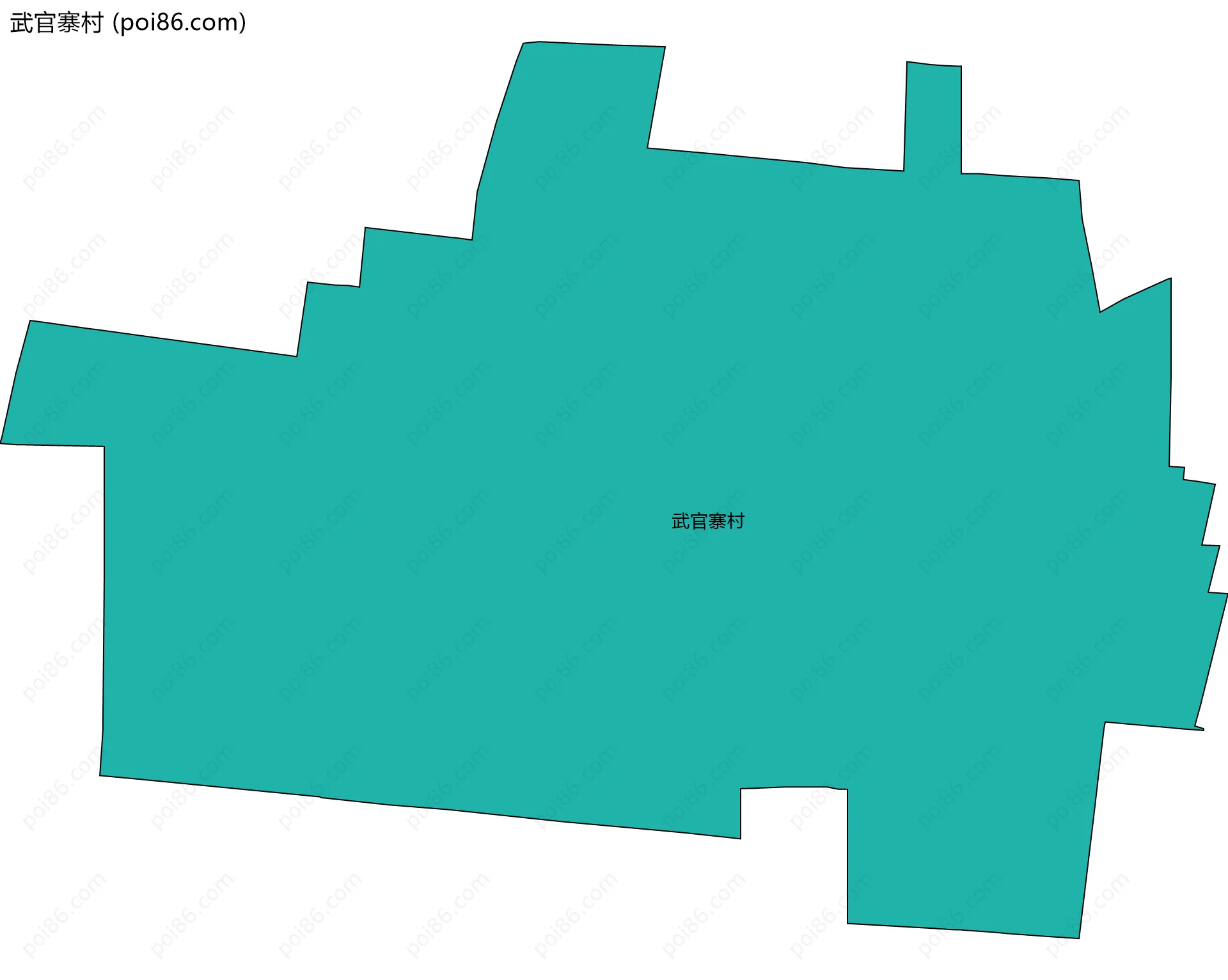 武官寨村边界地图