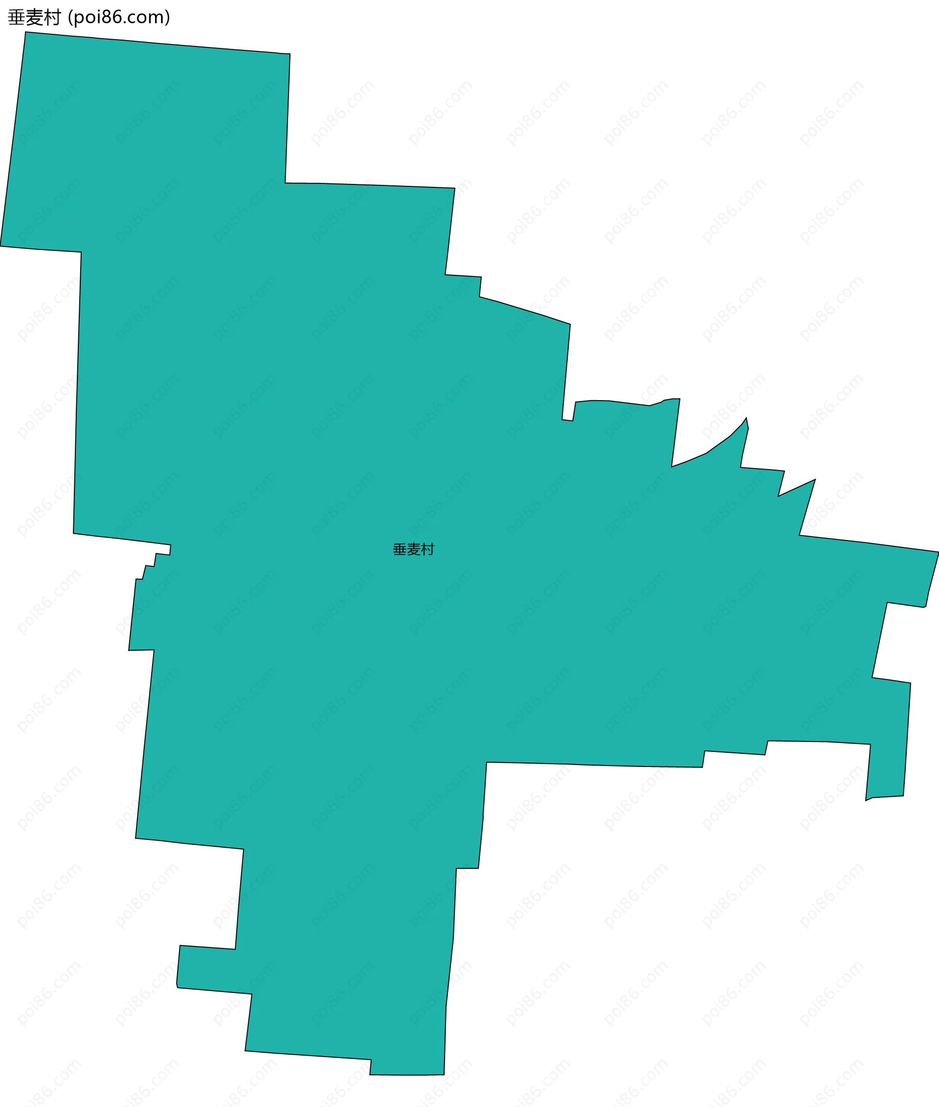 垂麦村边界地图