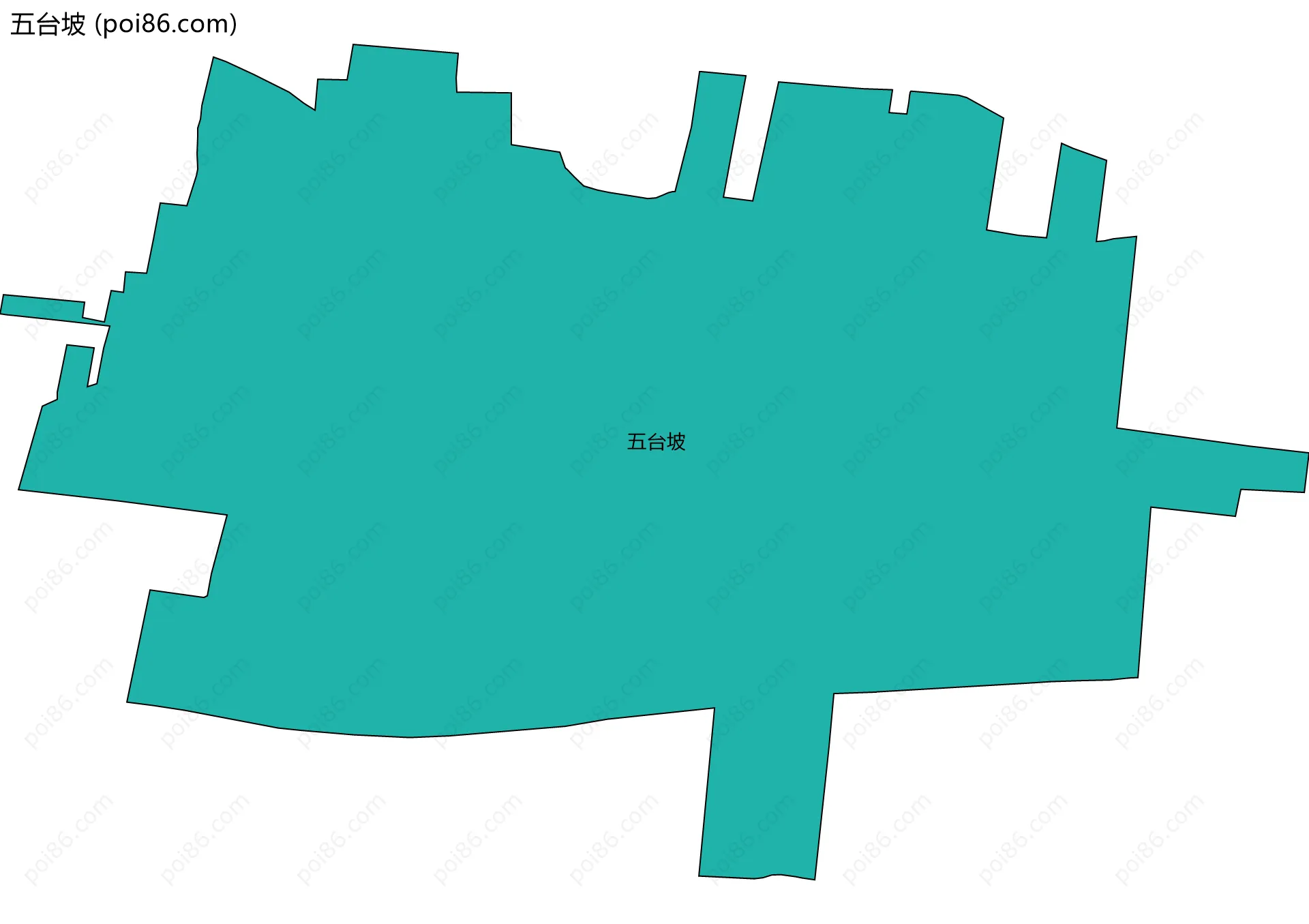 五台坡边界地图