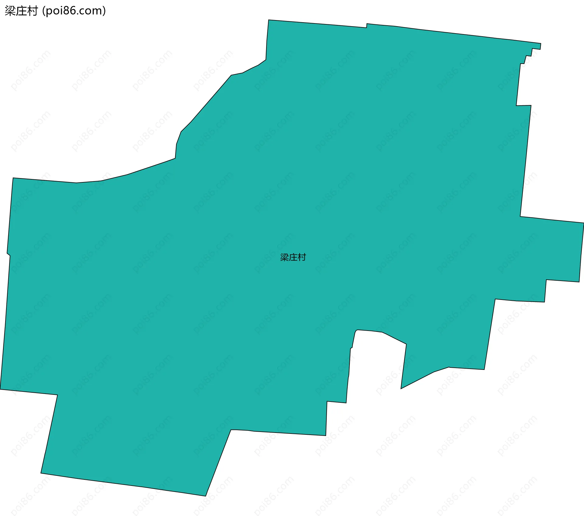 梁庄村边界地图