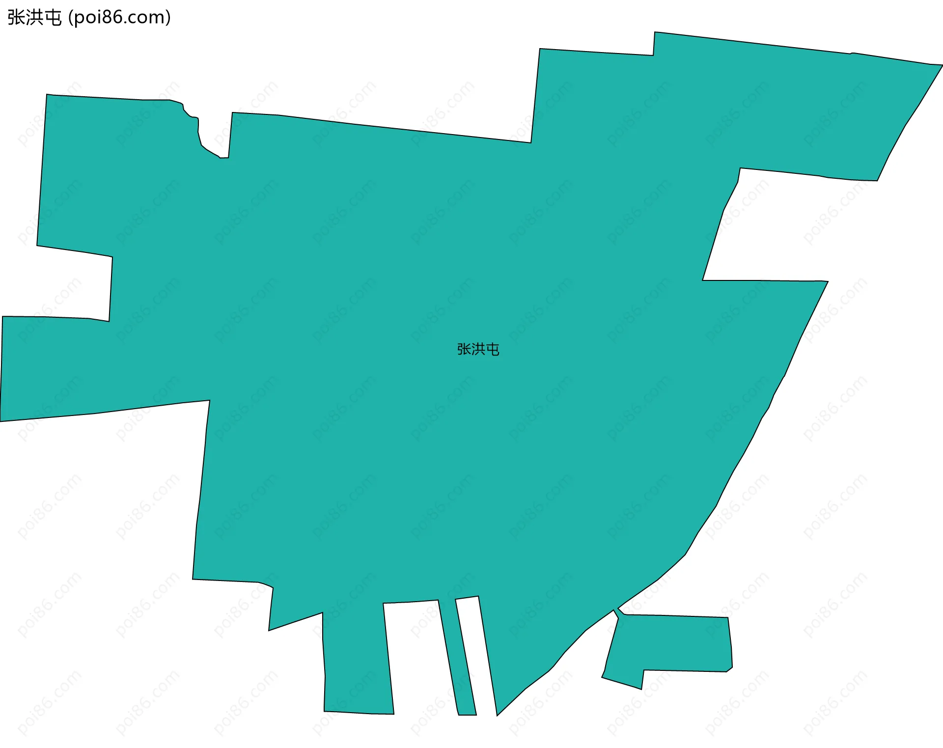 张洪屯边界地图