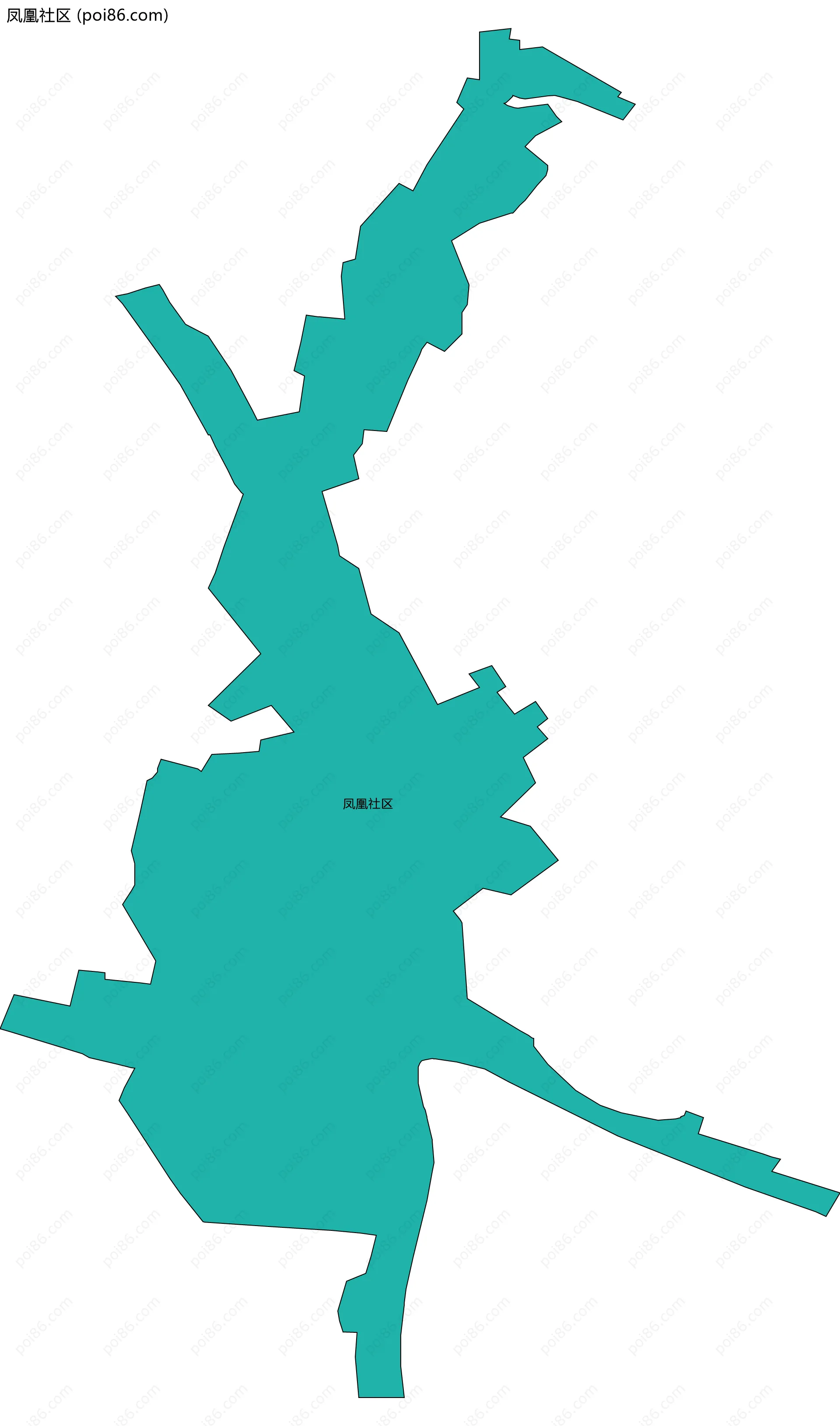 凤凰社区边界地图