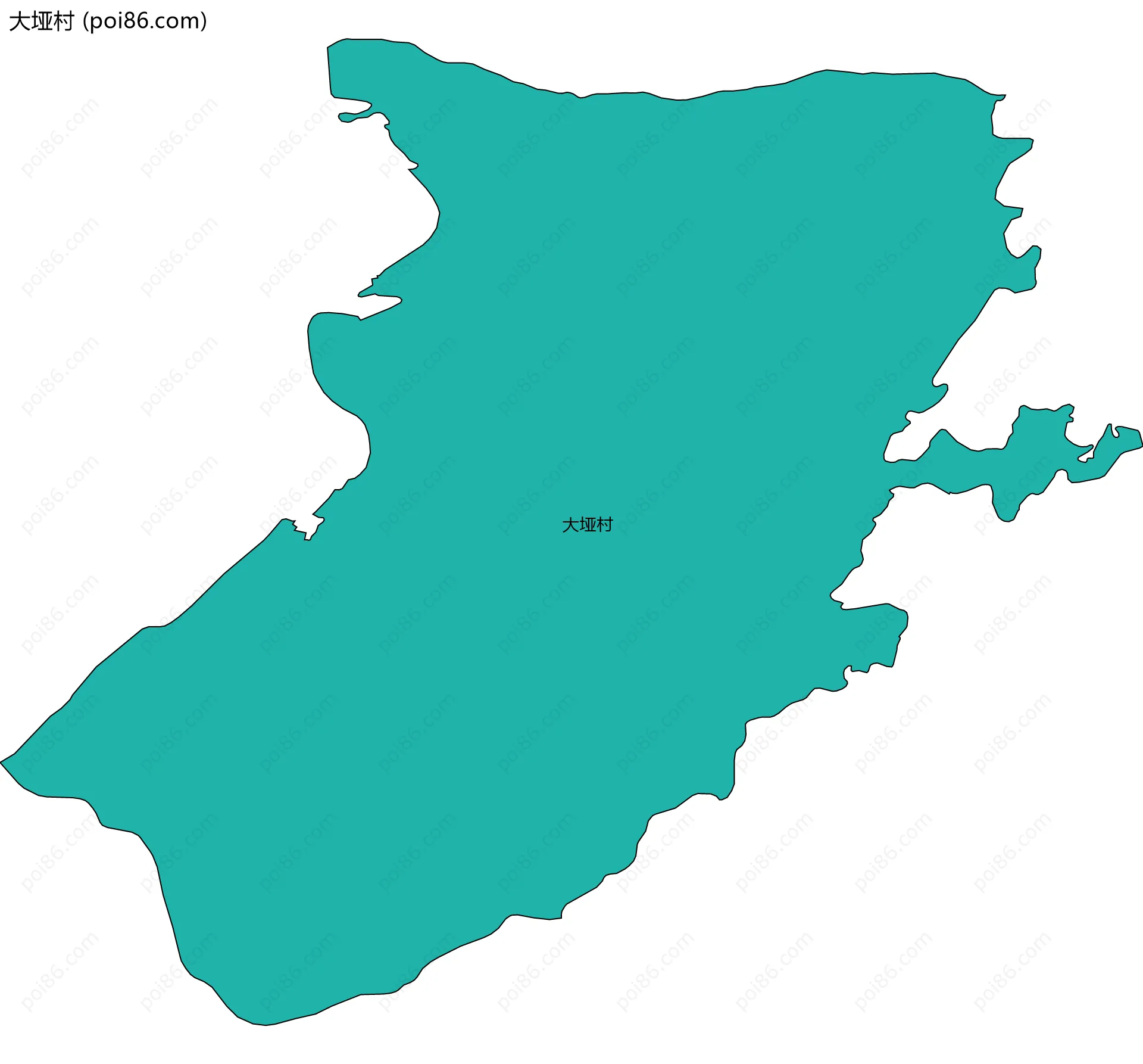 大垭村边界地图