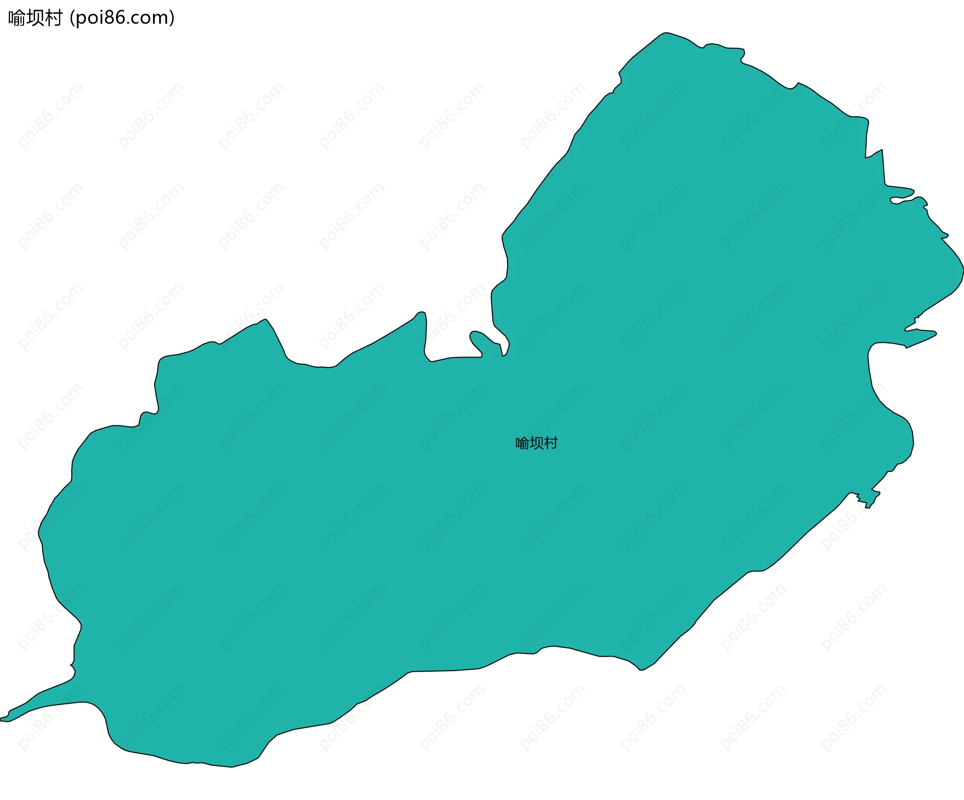 喻坝村边界地图