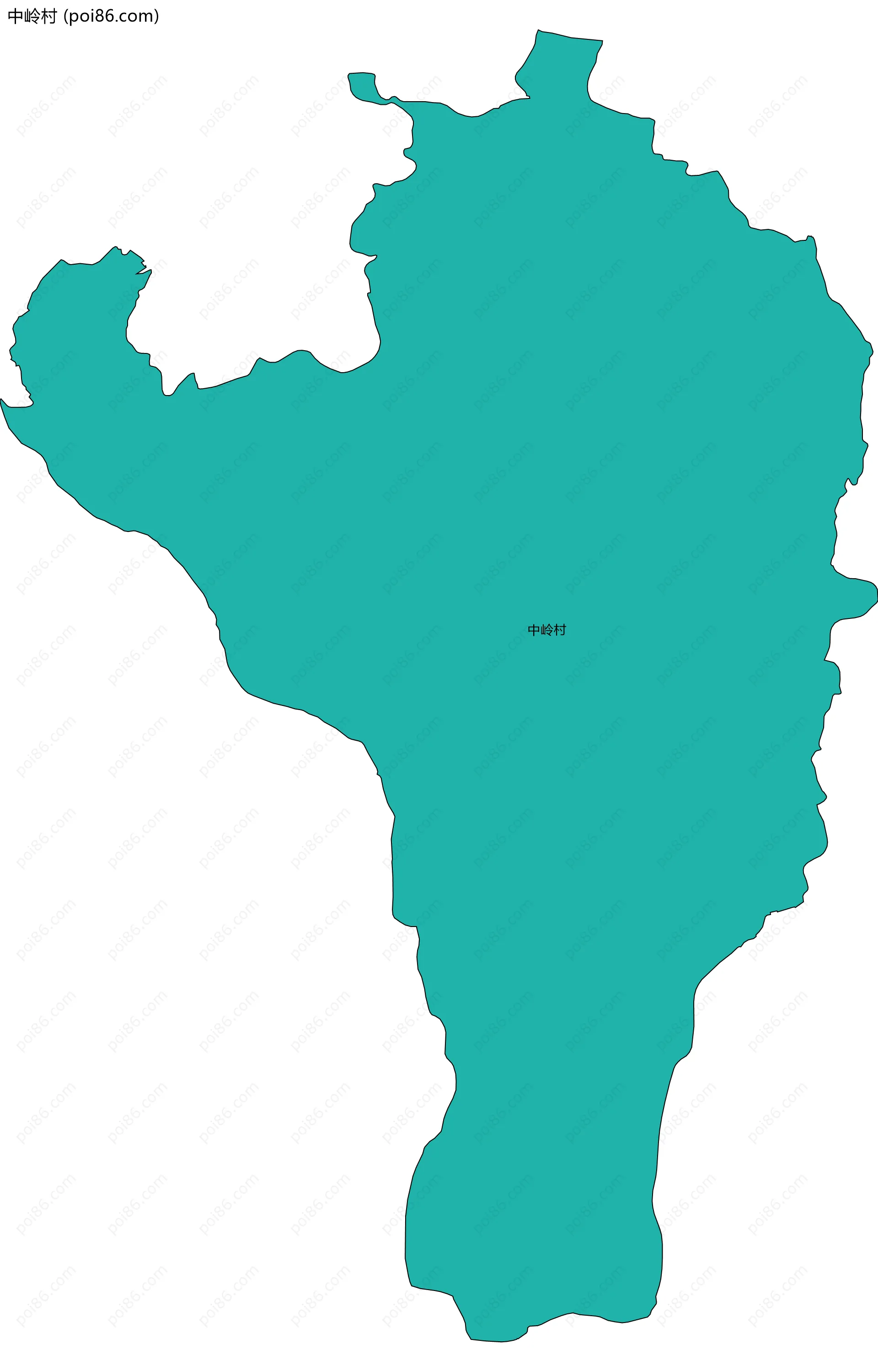 中岭村边界地图