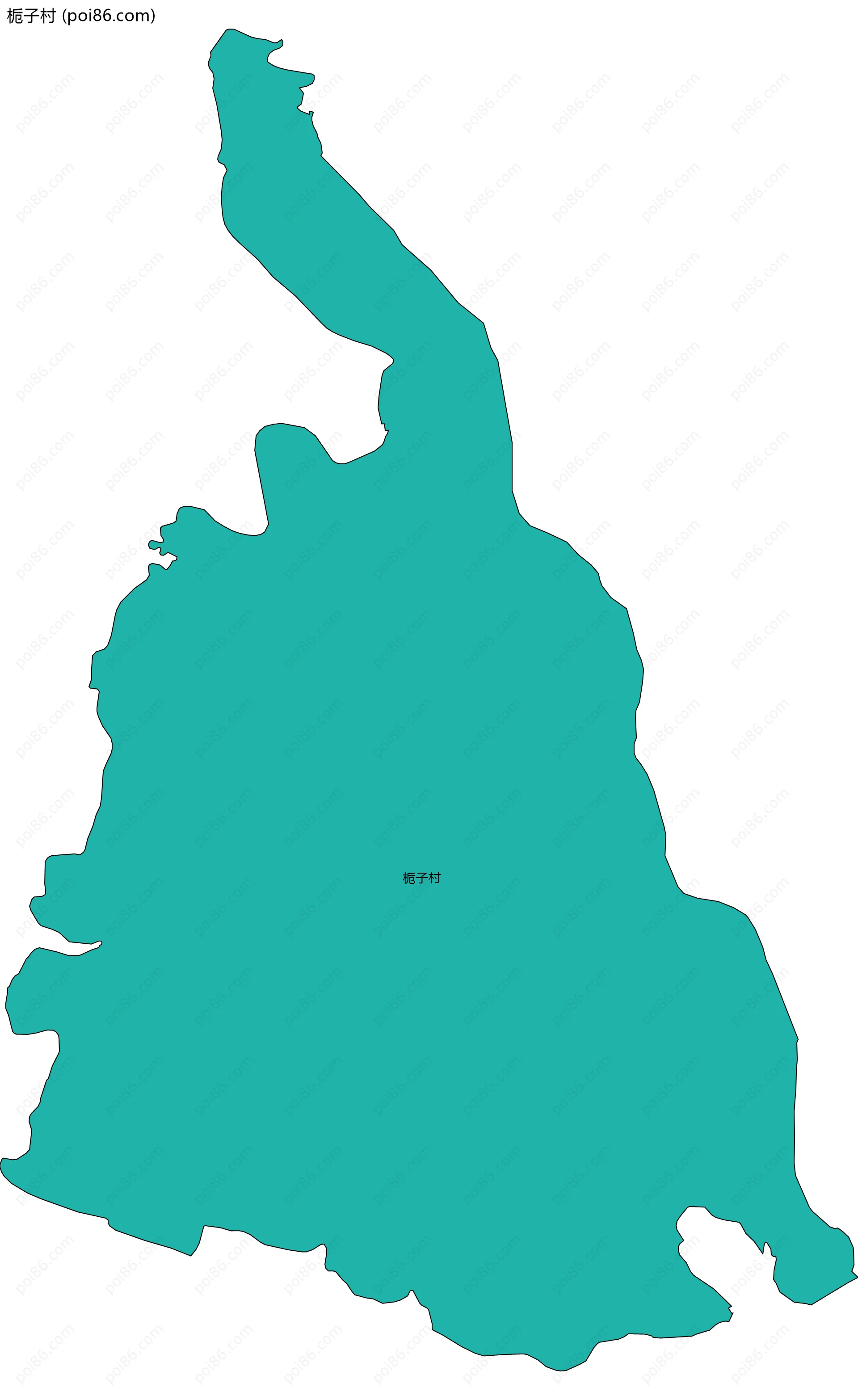 栀子村边界地图