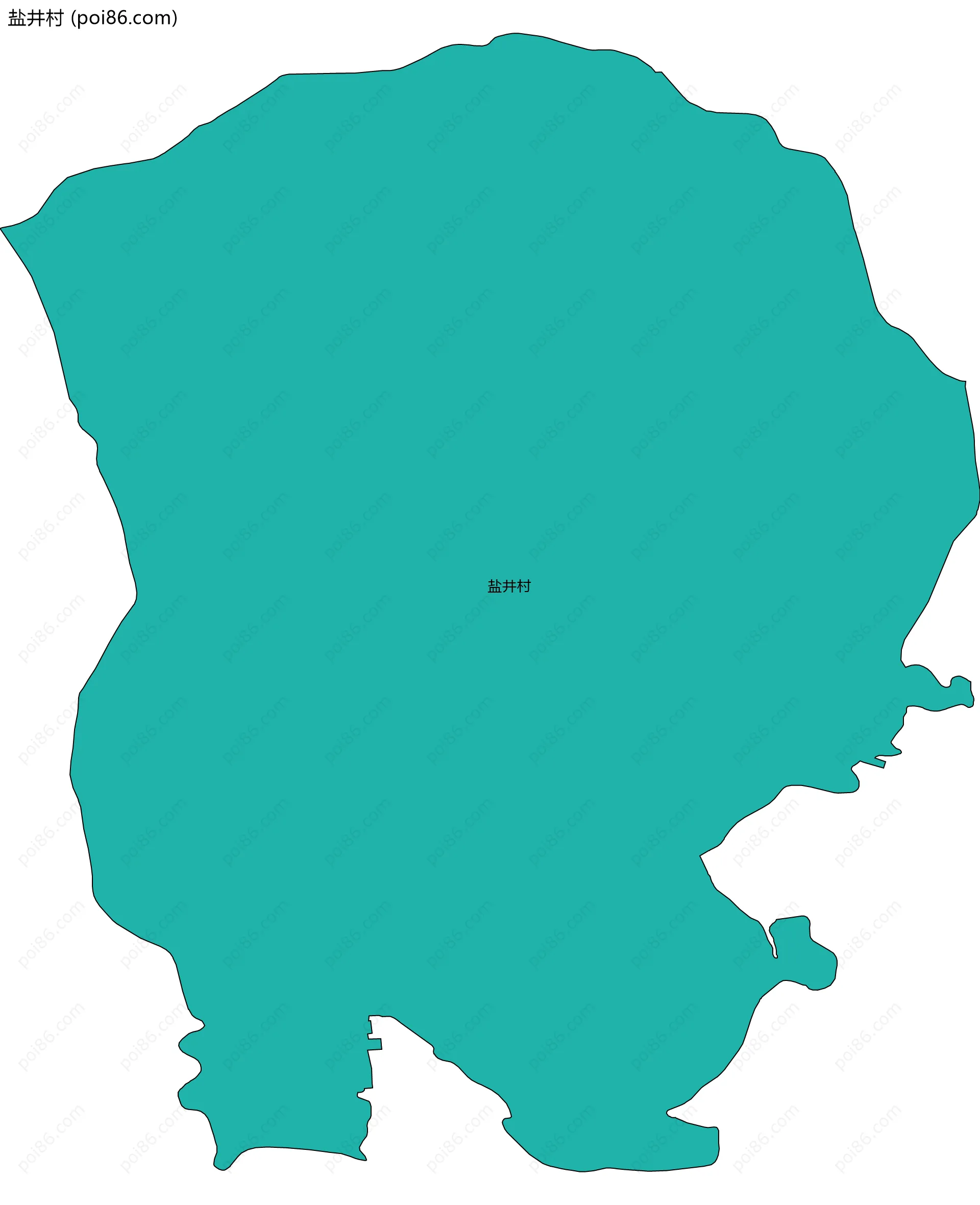 盐井村边界地图