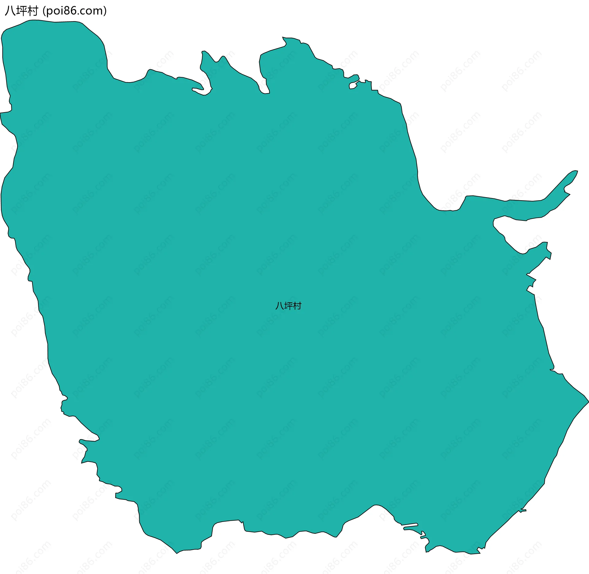 八坪村边界地图