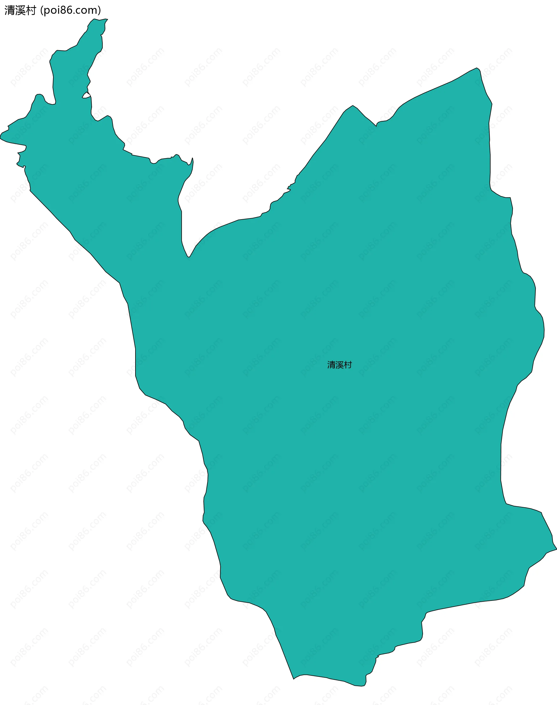 清溪村边界地图