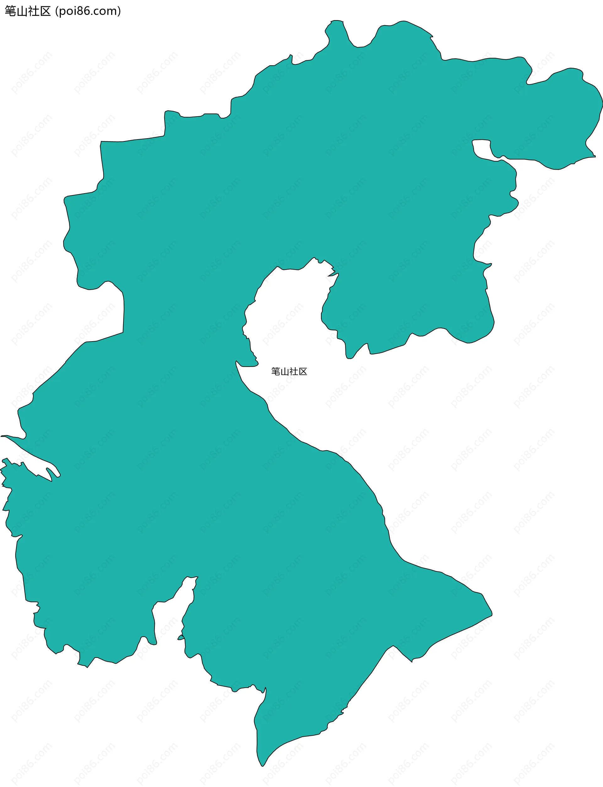 笔山社区边界地图