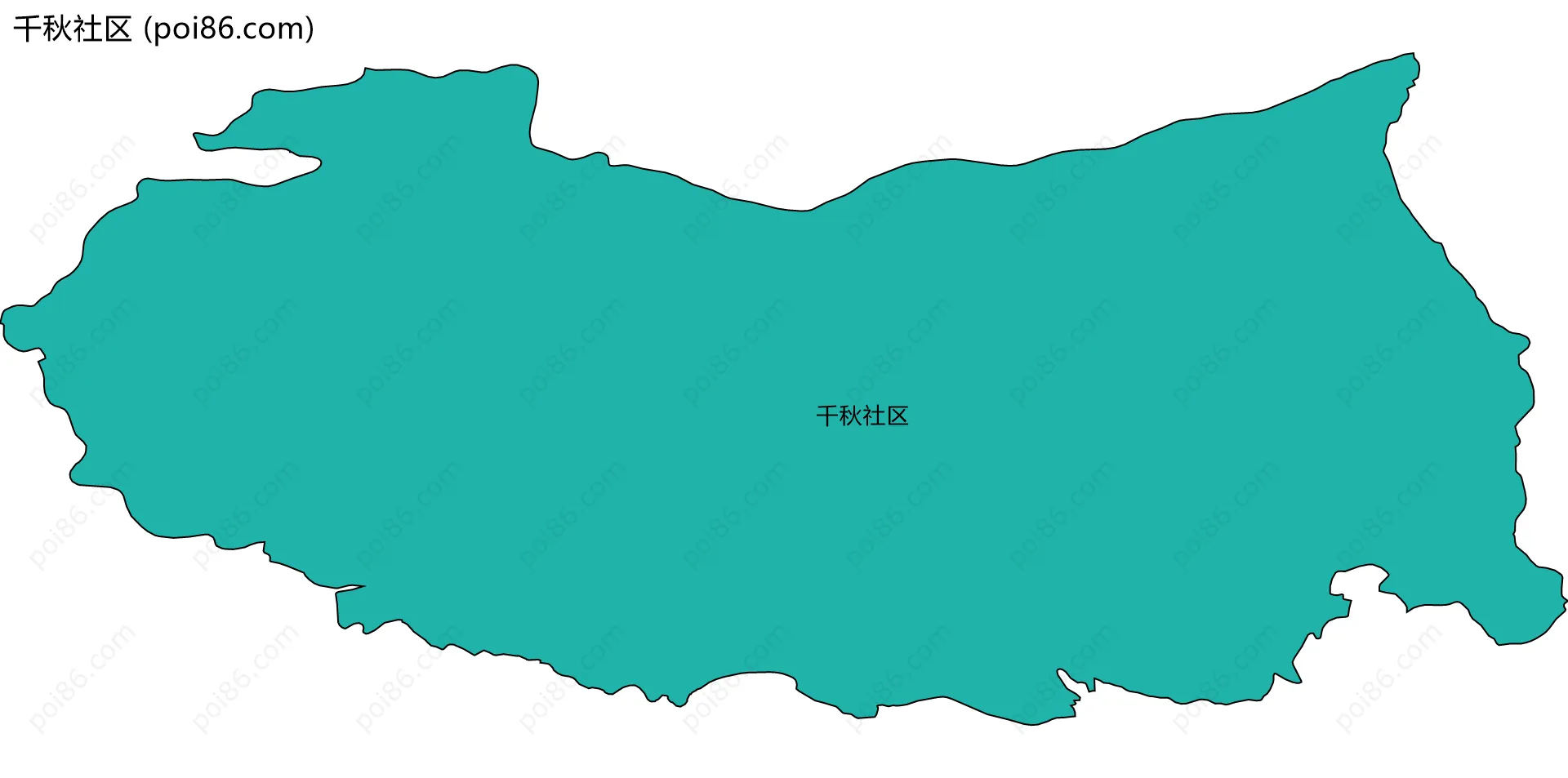 千秋社区边界地图