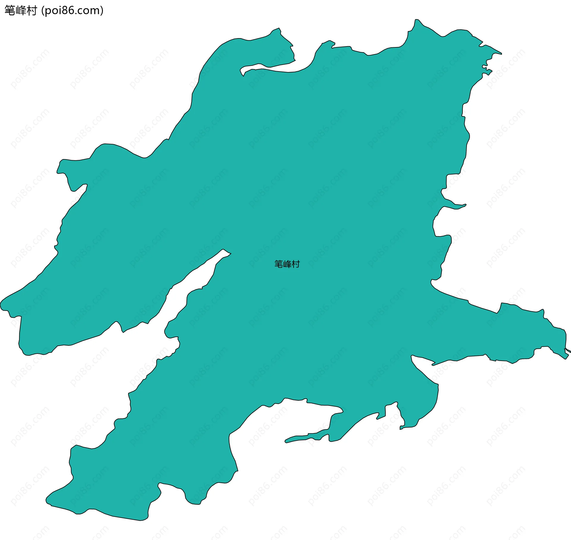 笔峰村边界地图