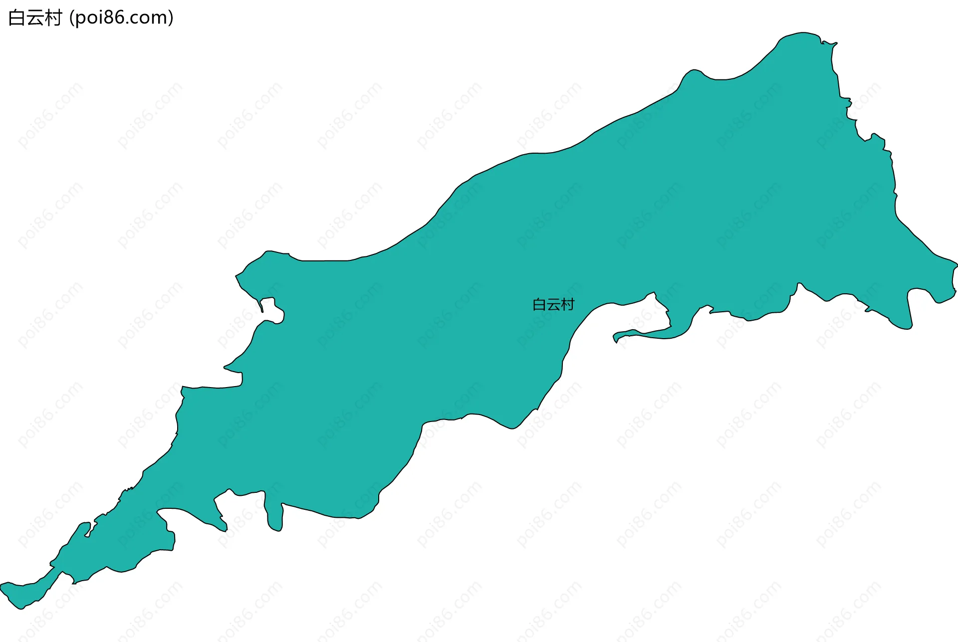 白云村边界地图