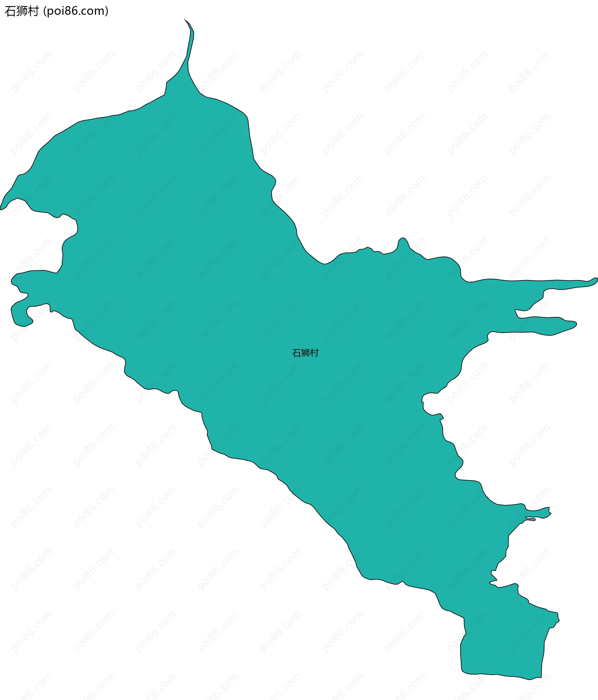 石狮村边界地图