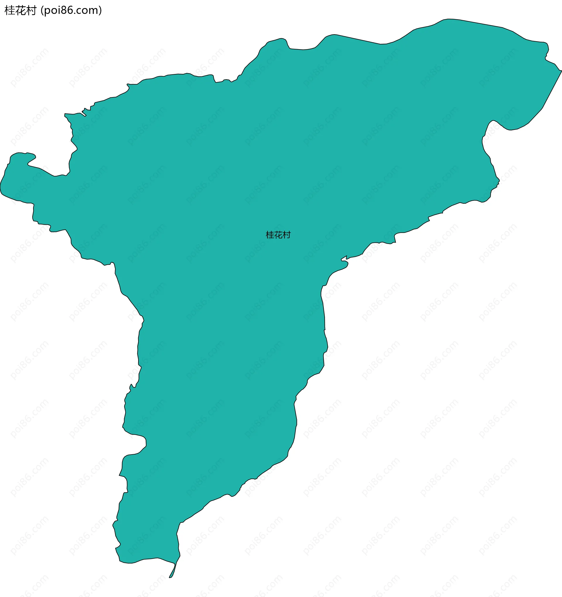 桂花村边界地图