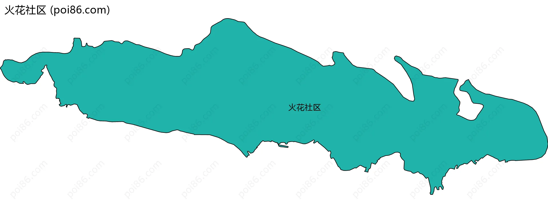 火花社区边界地图