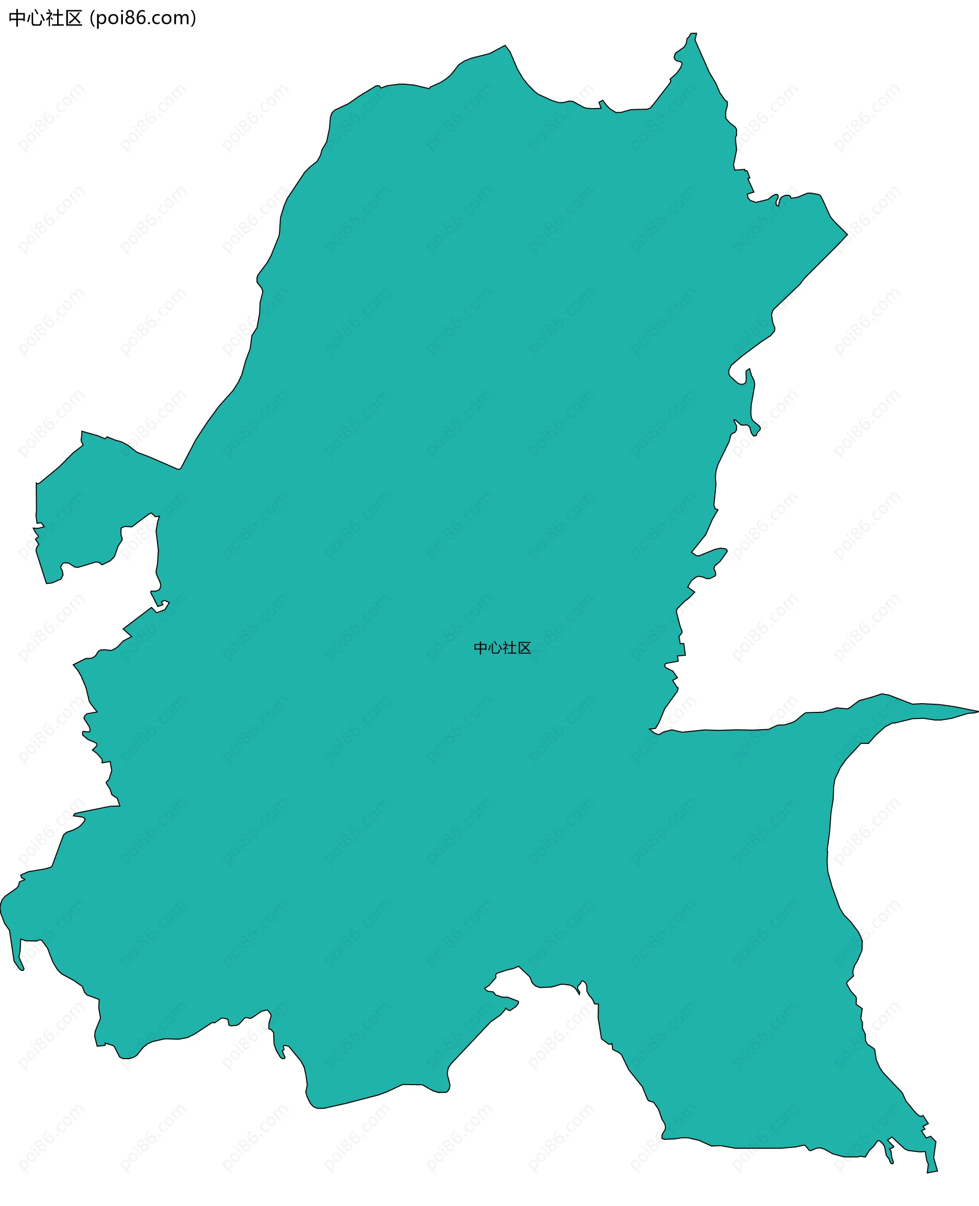 中心社区边界地图