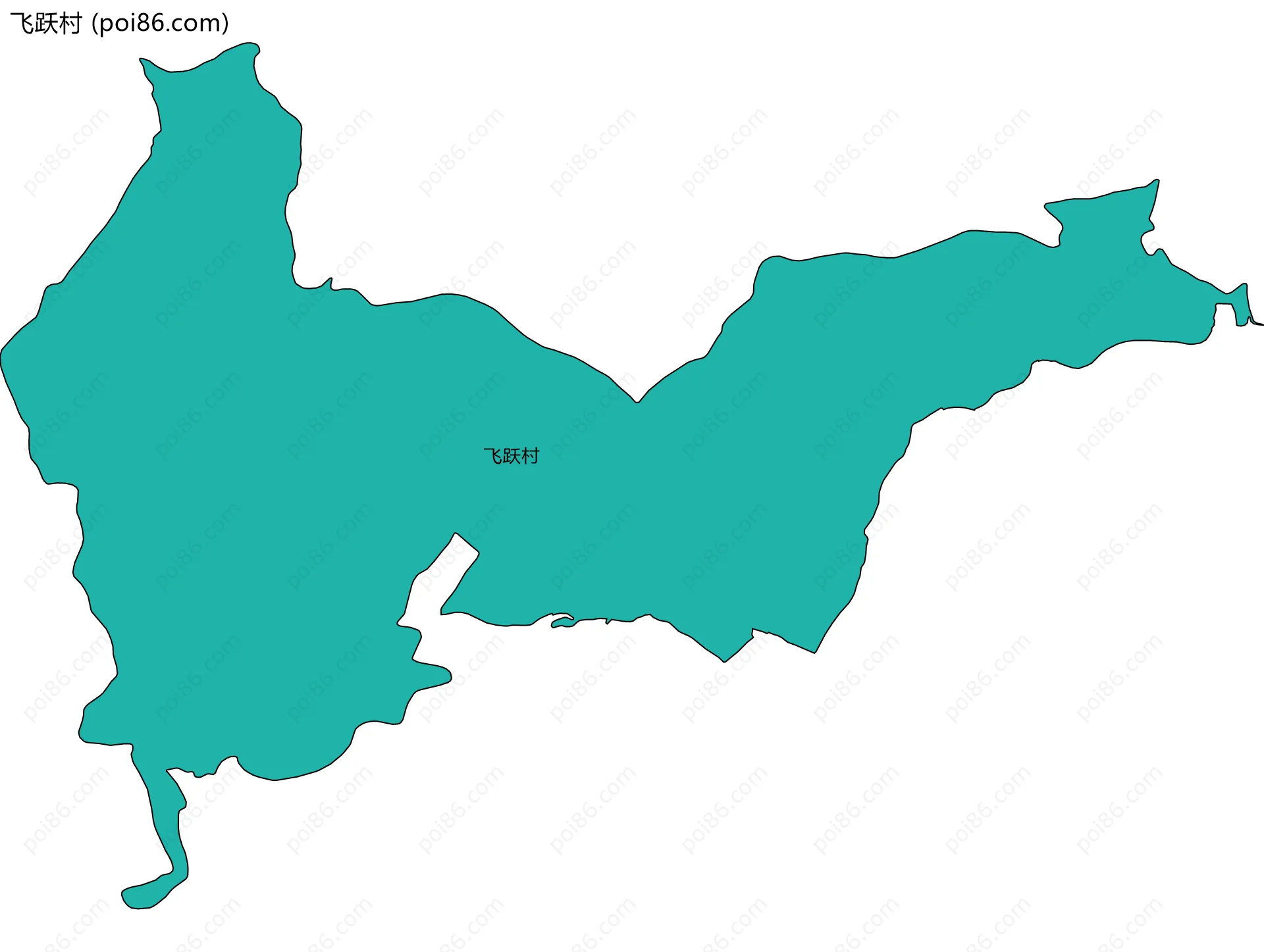 飞跃村边界地图