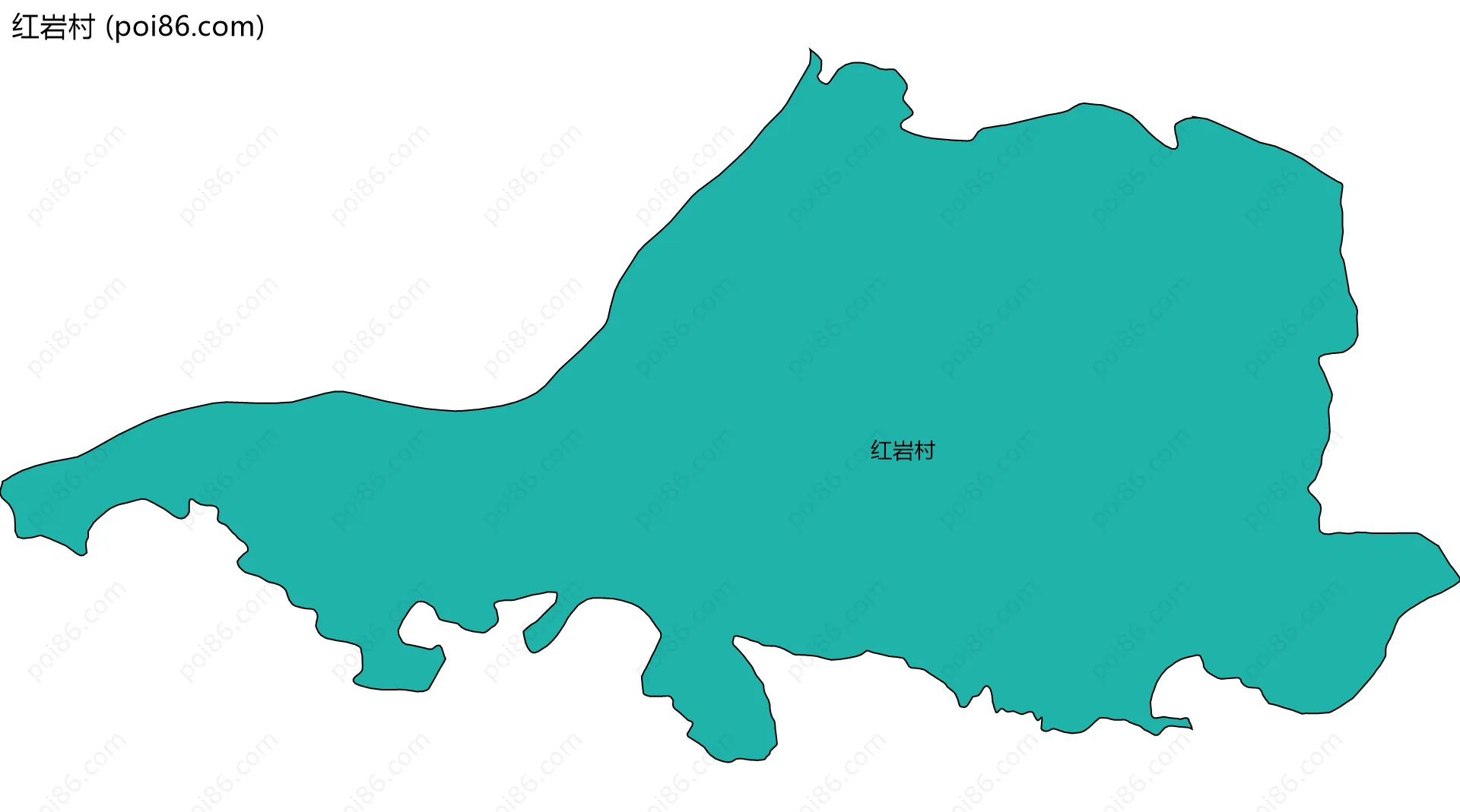 红岩村边界地图