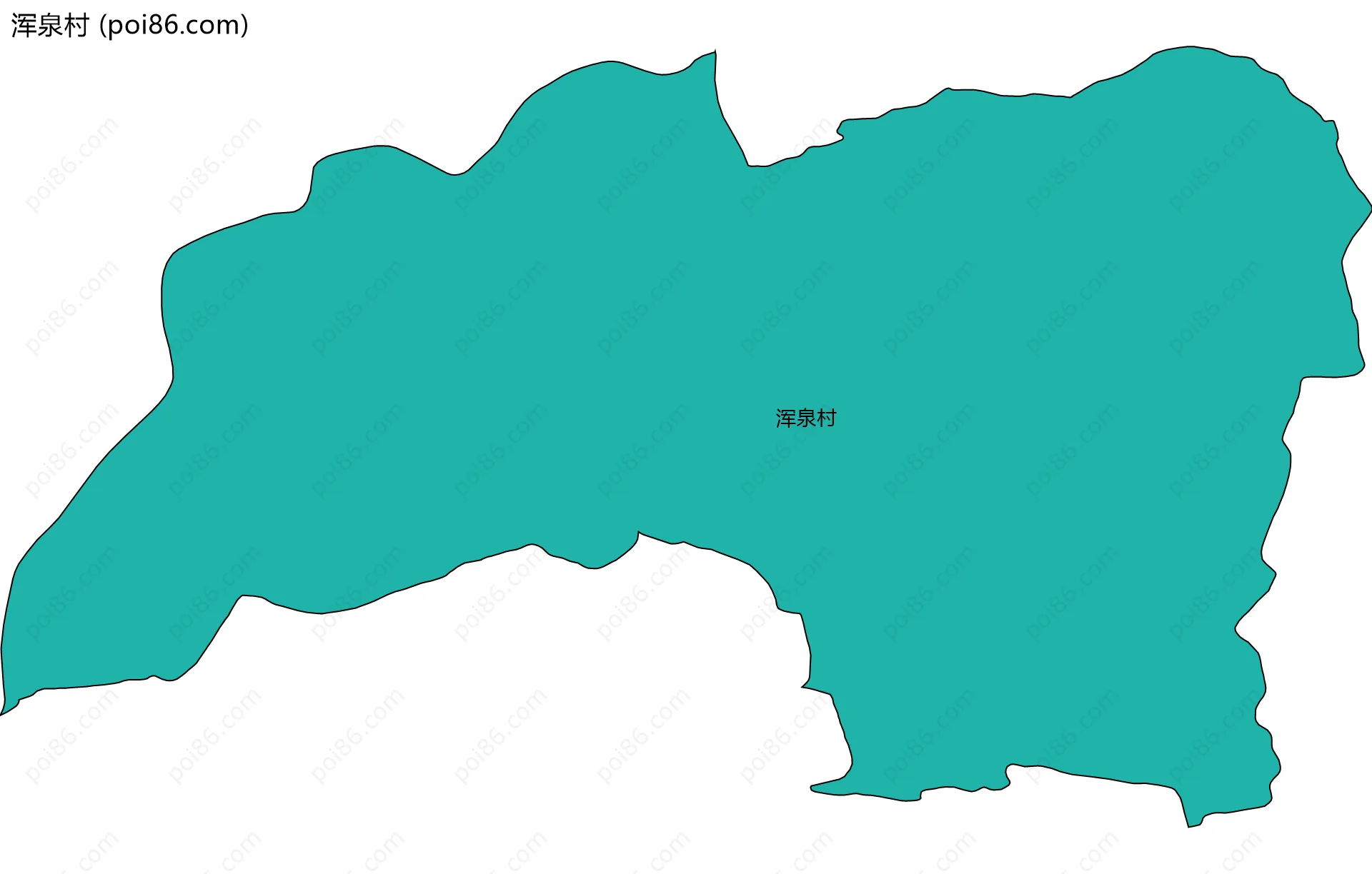 浑泉村边界地图