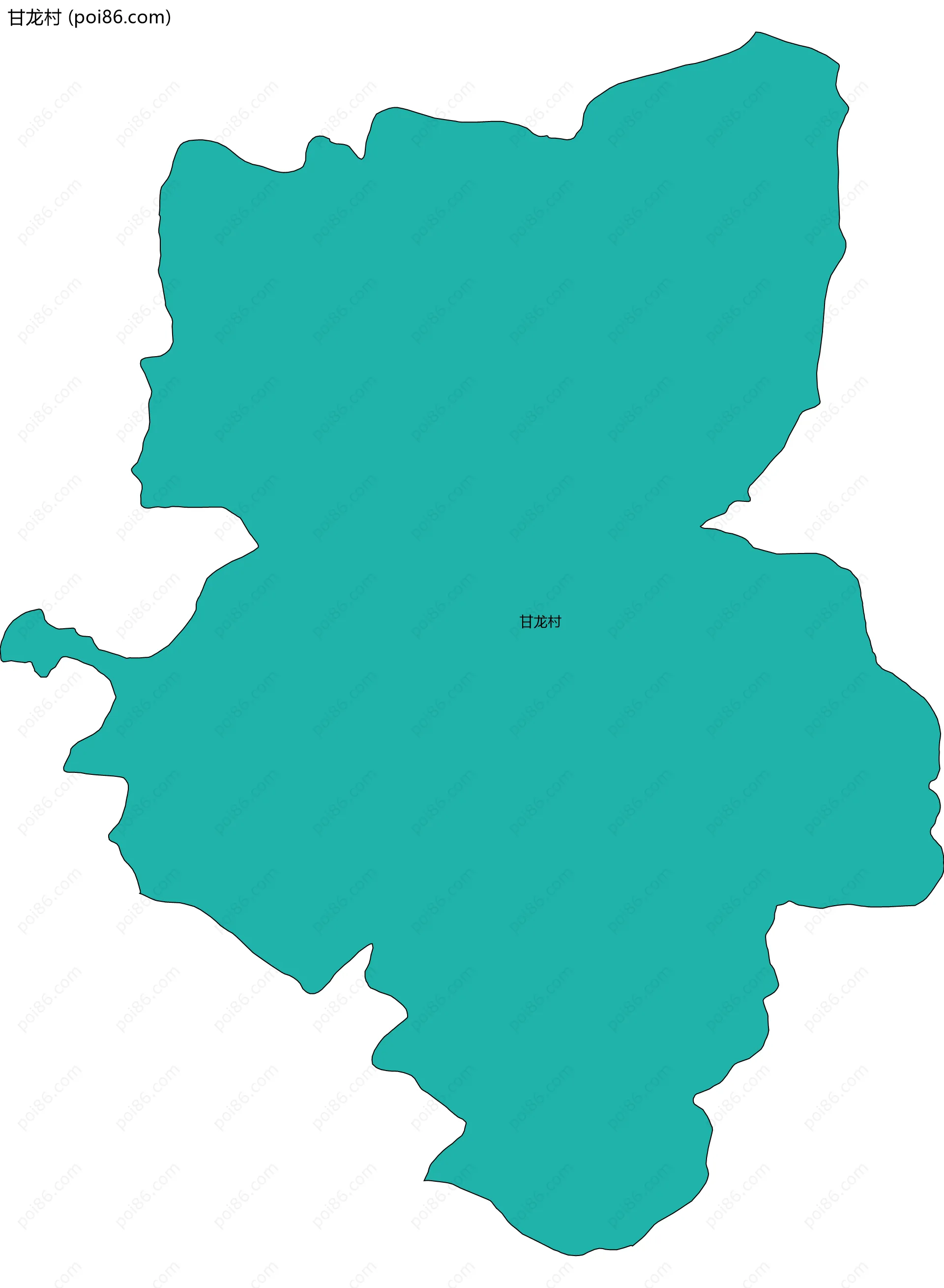 甘龙村边界地图