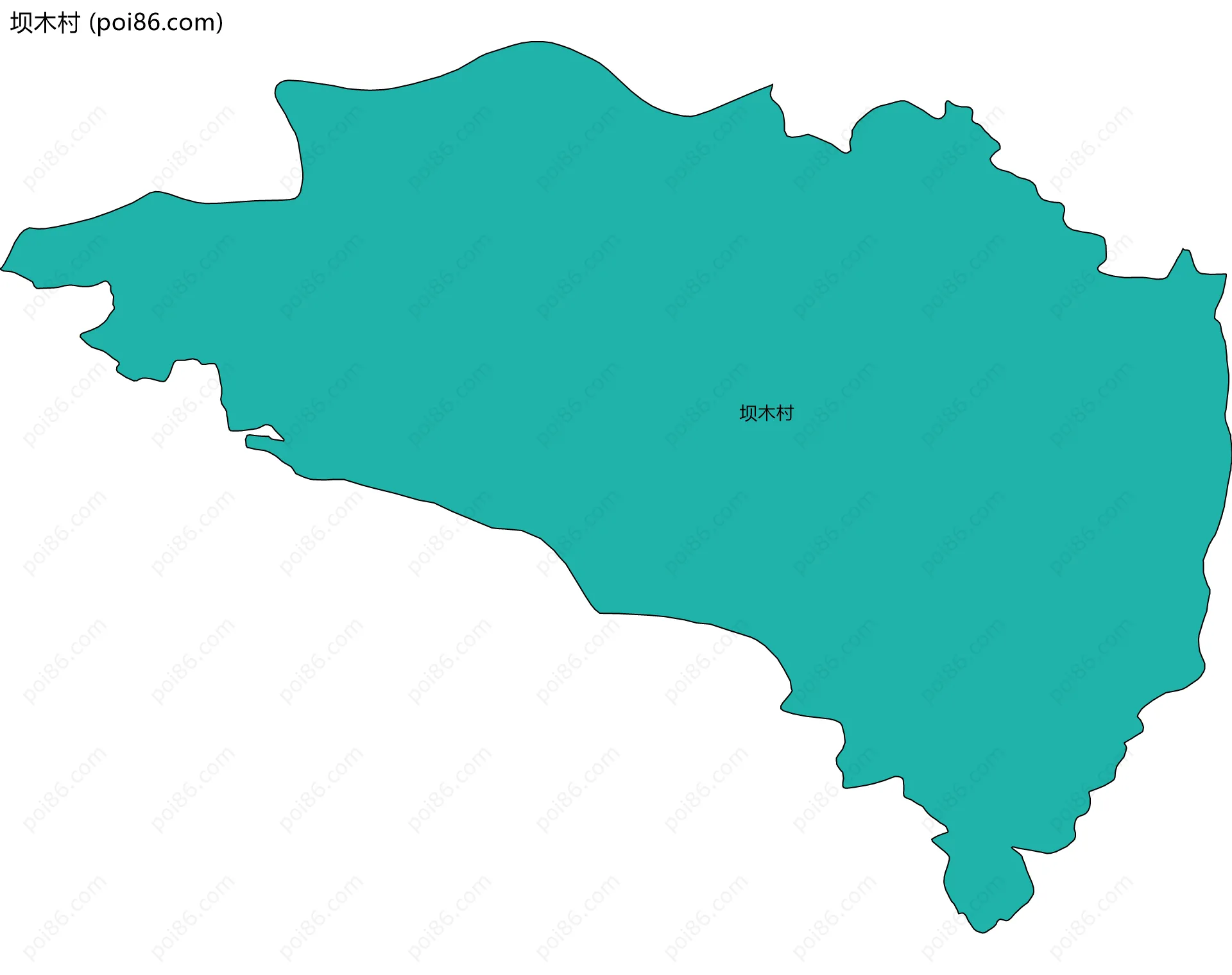 坝木村边界地图