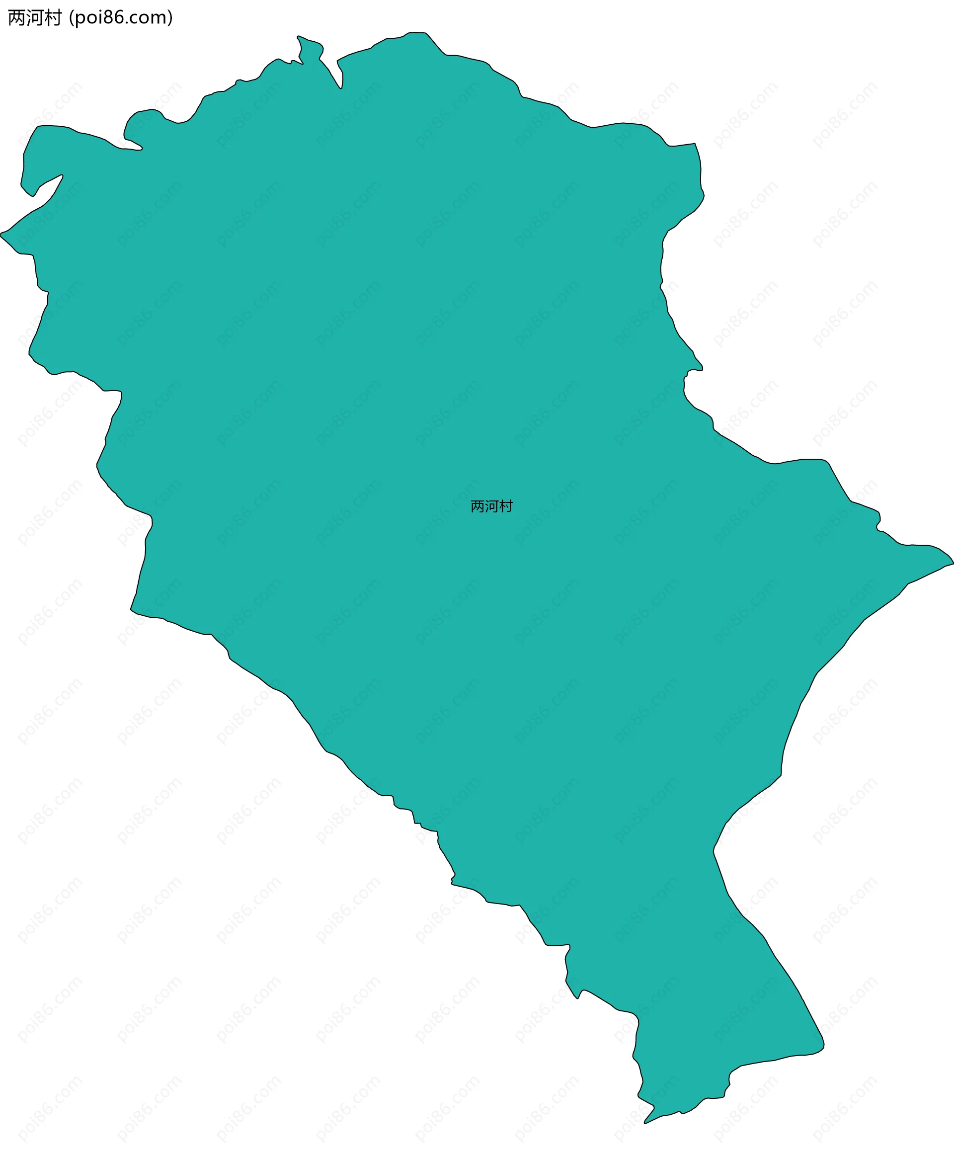 两河村边界地图