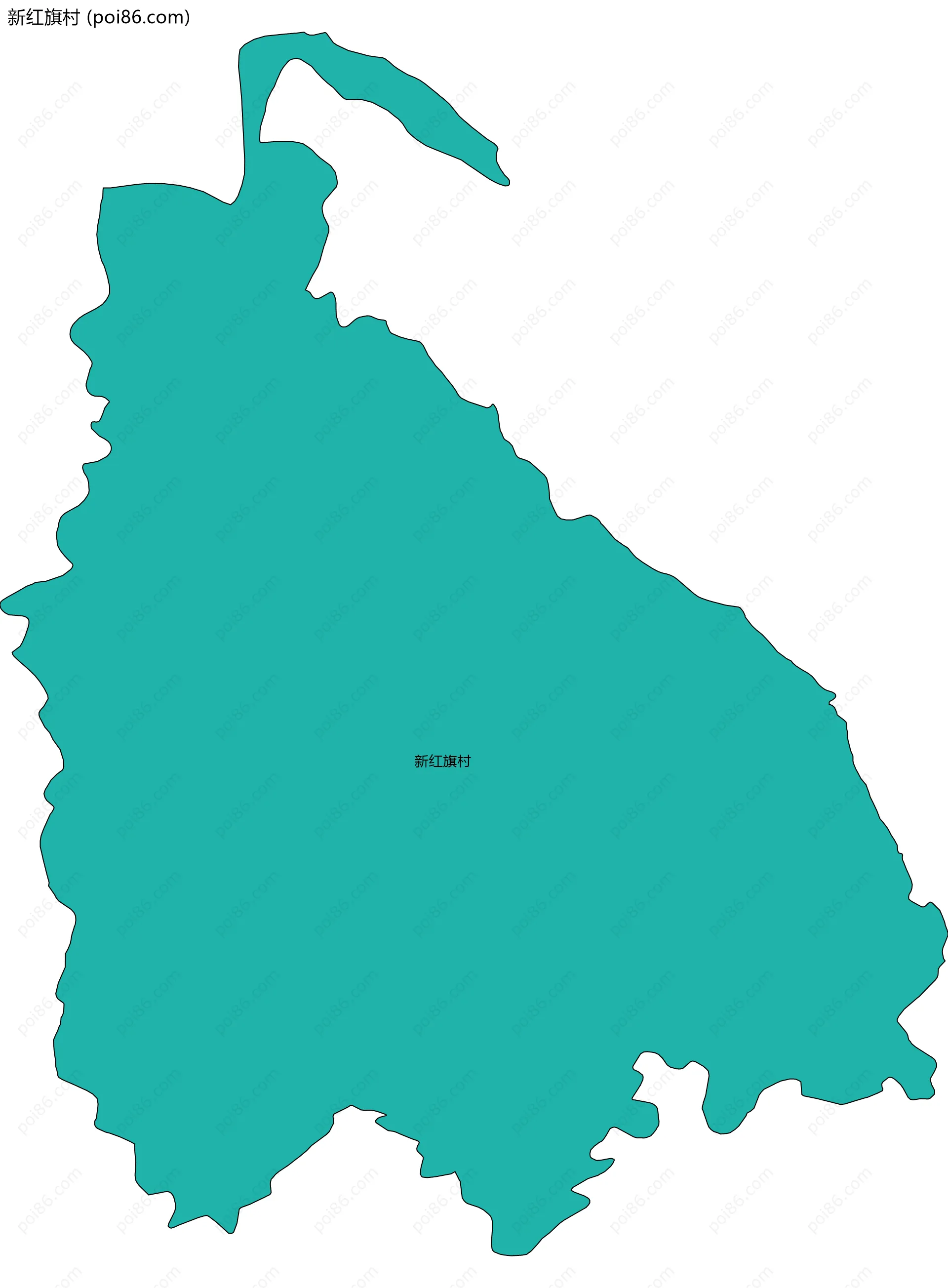 新红旗村边界地图