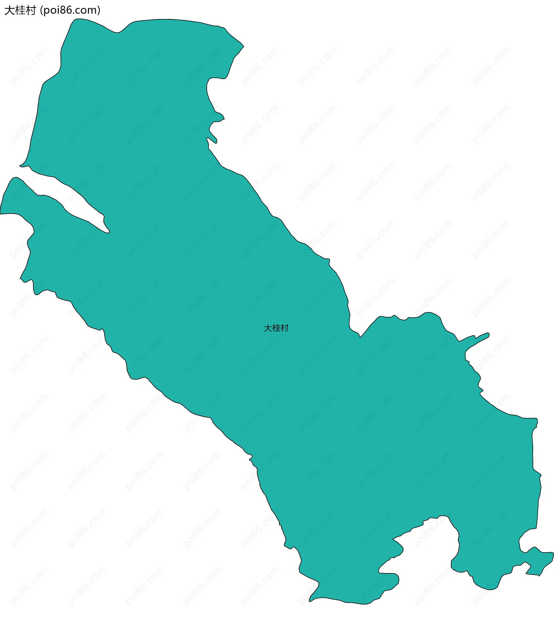 大桂村边界地图