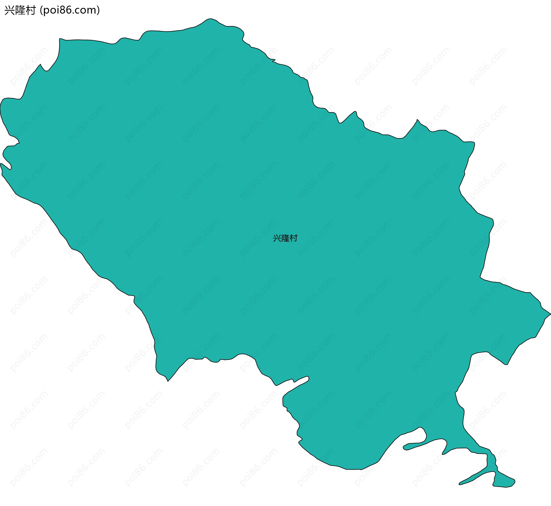 兴隆村边界地图