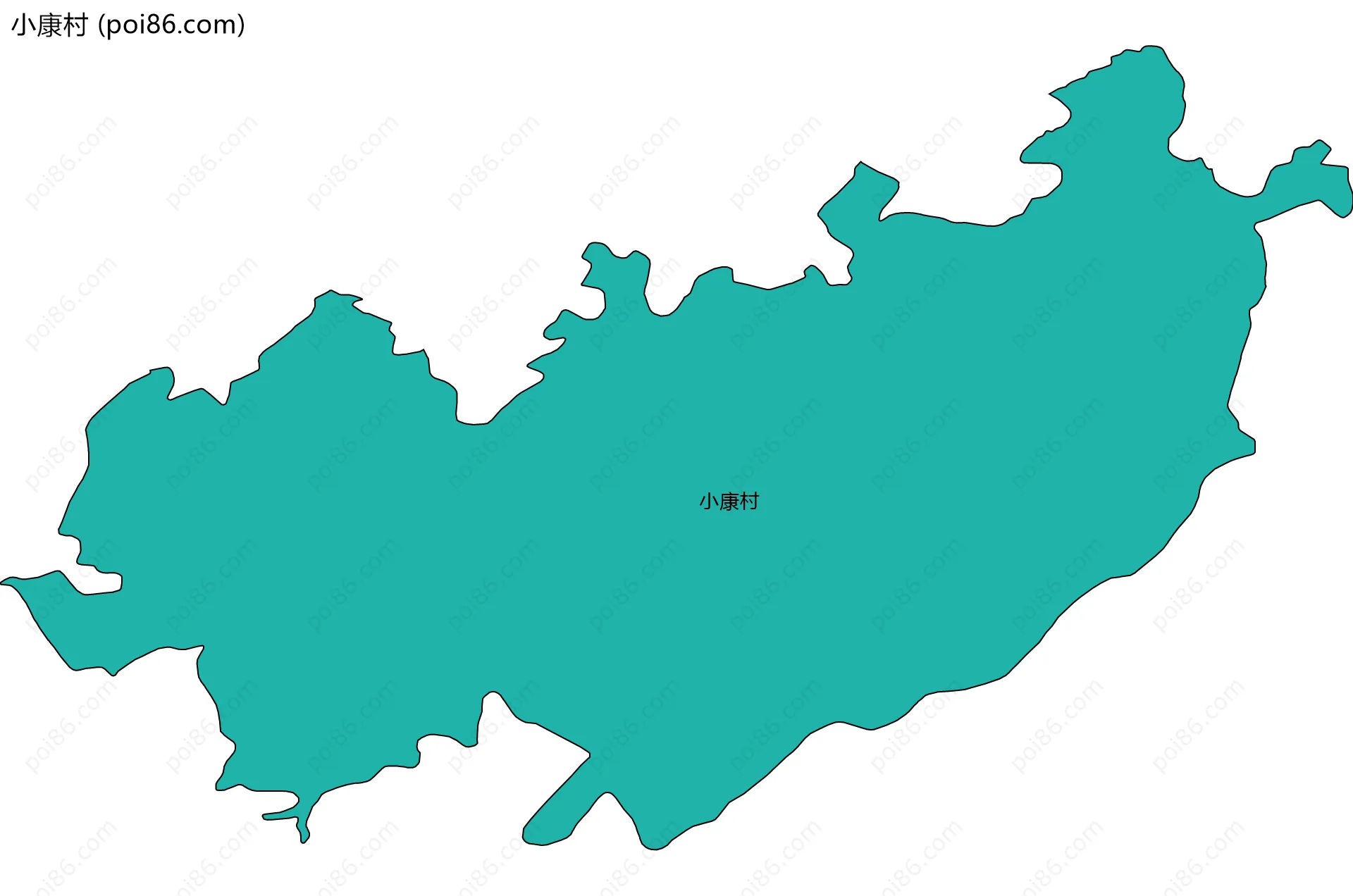 小康村边界地图
