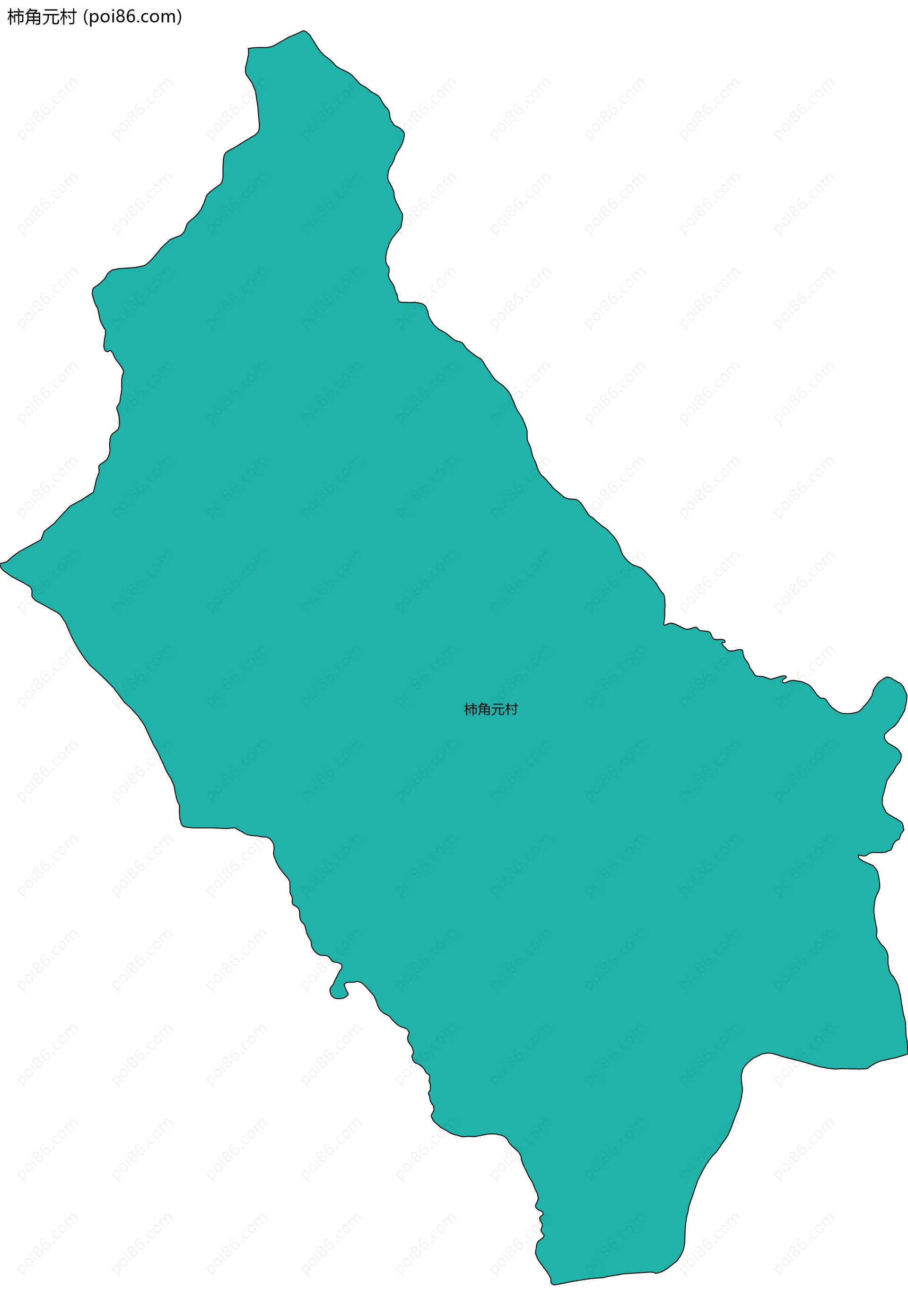 柿角元村边界地图