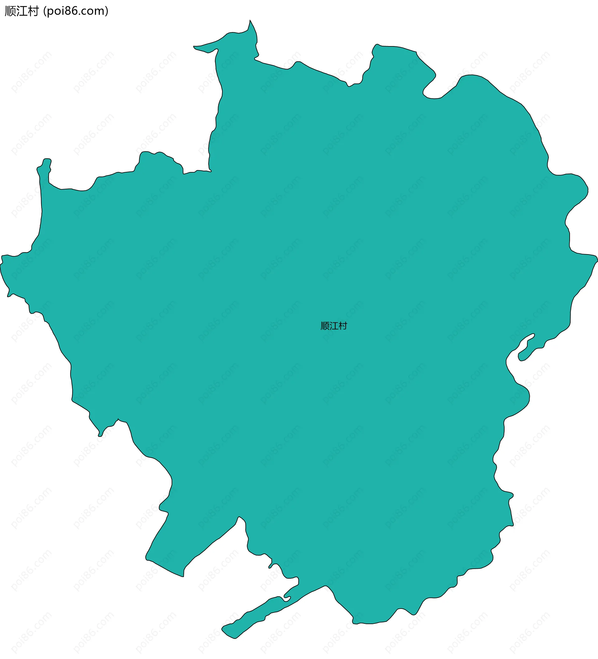 顺江村边界地图