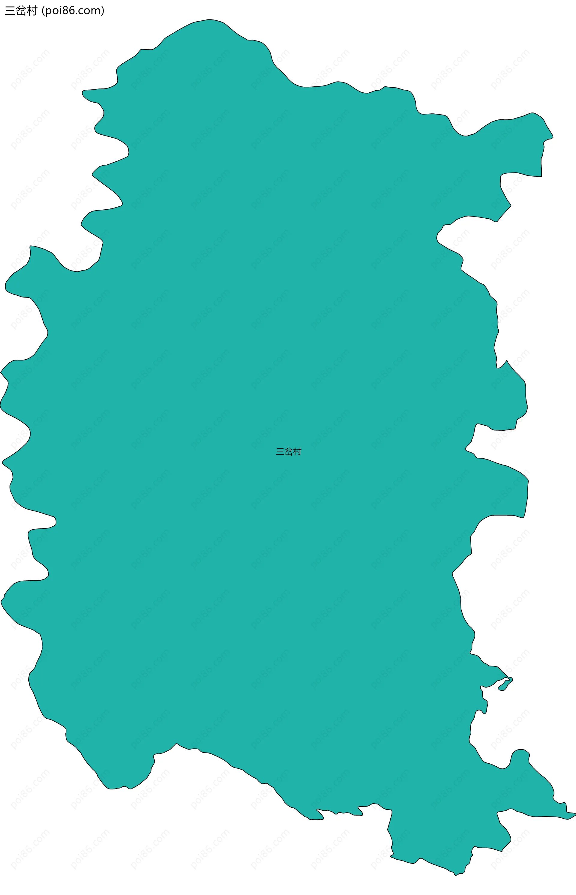 三岔村边界地图