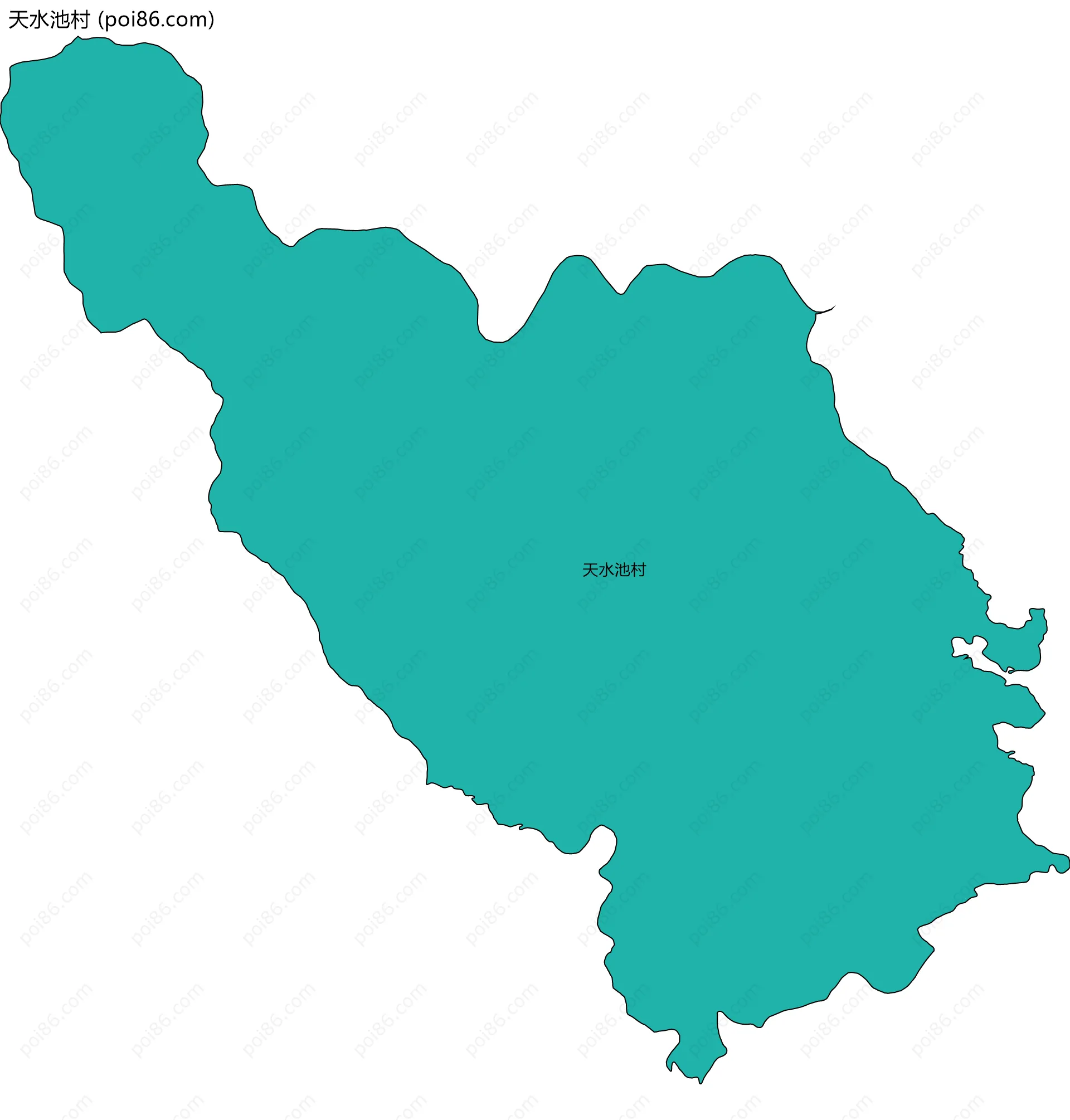 天水池村边界地图