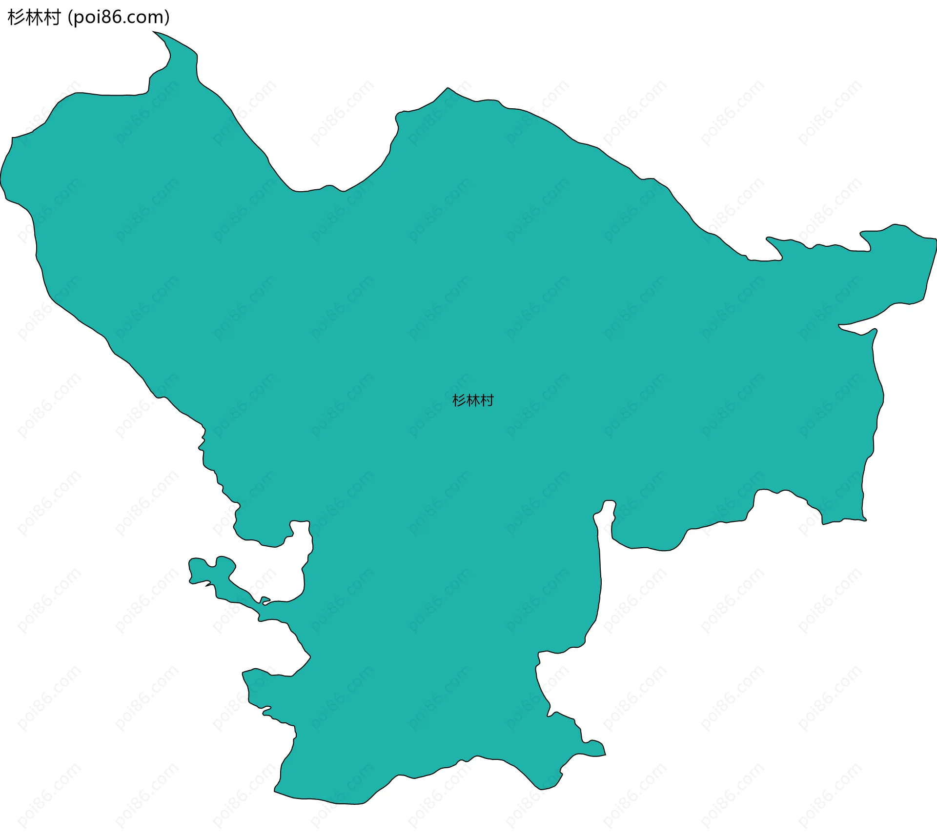 杉林村边界地图