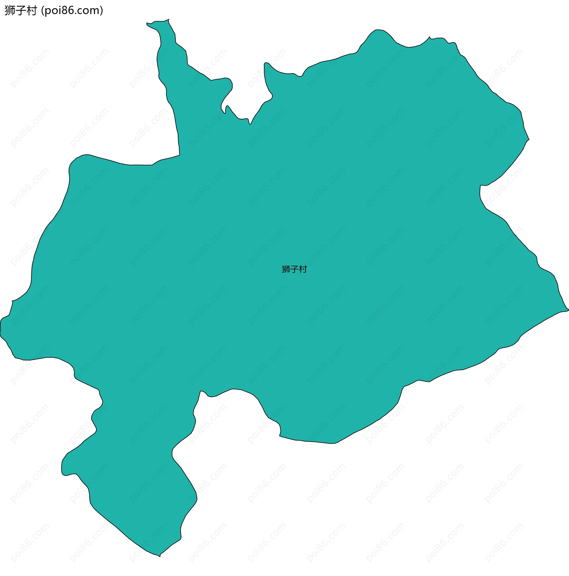 狮子村边界地图