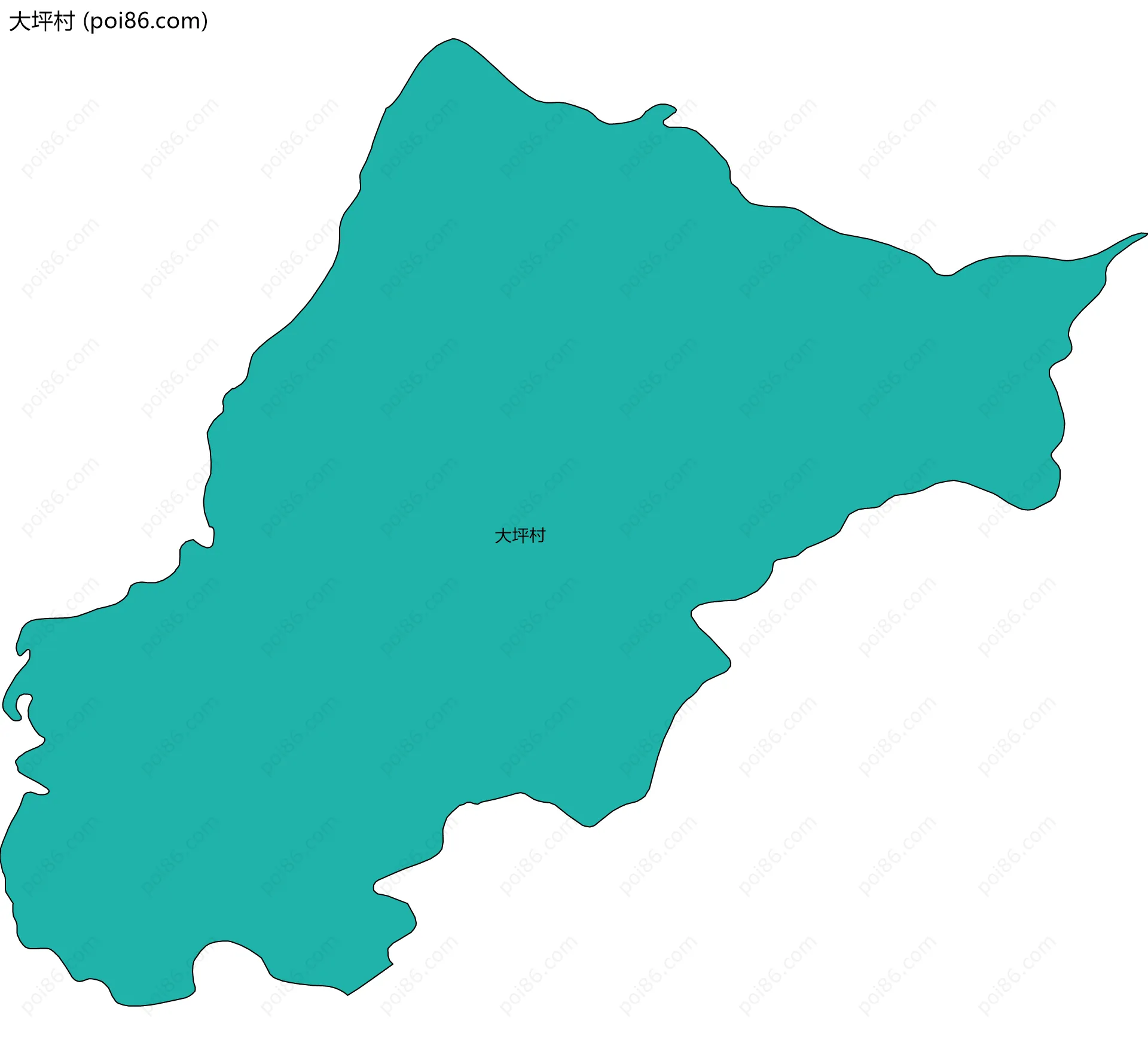 大坪村边界地图