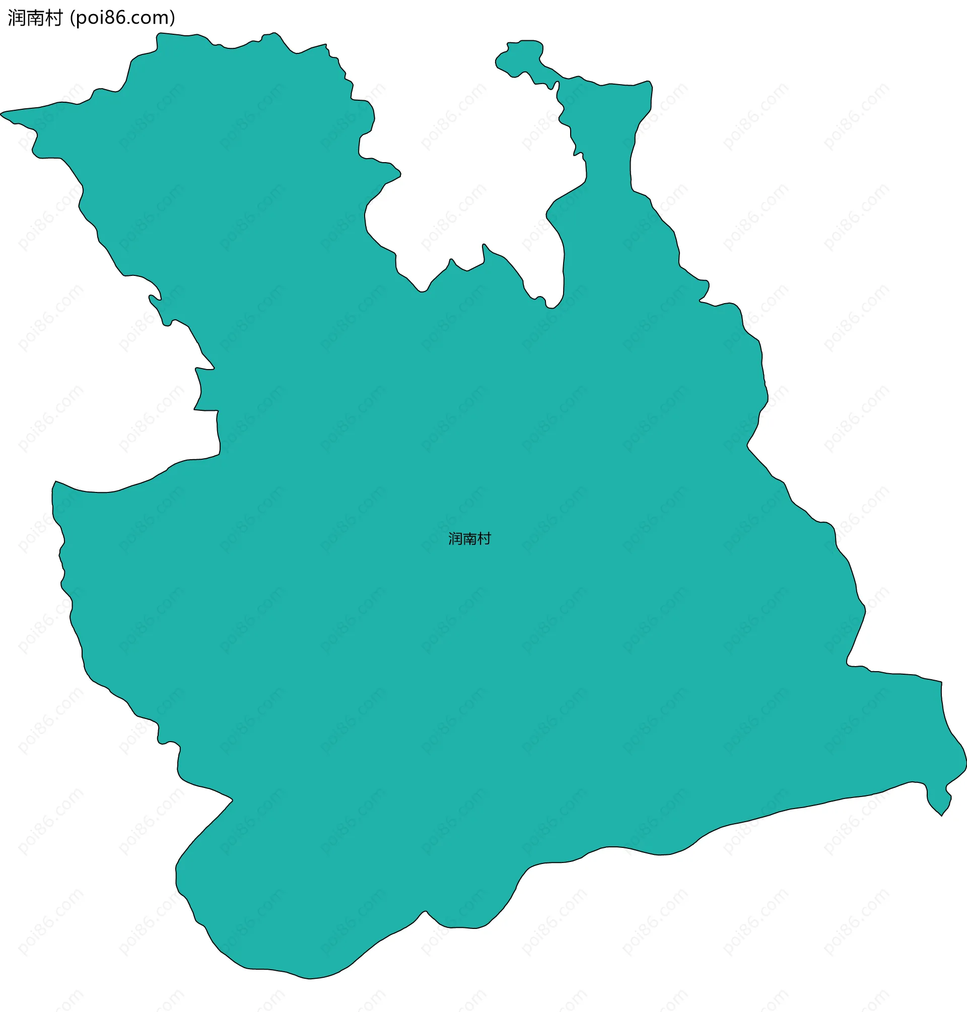润南村边界地图