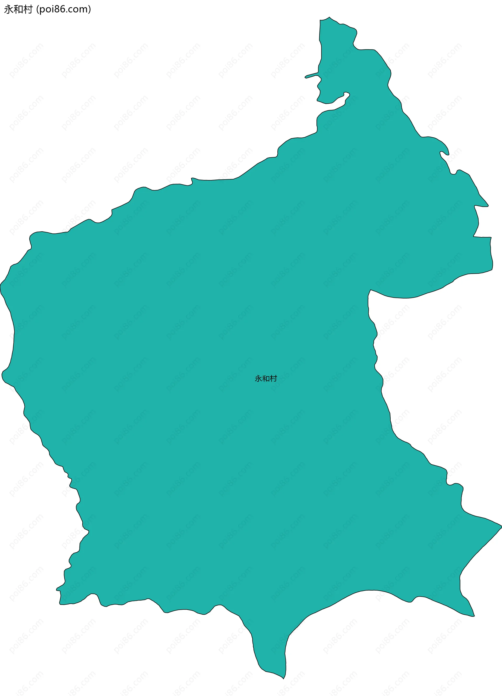 永和村边界地图