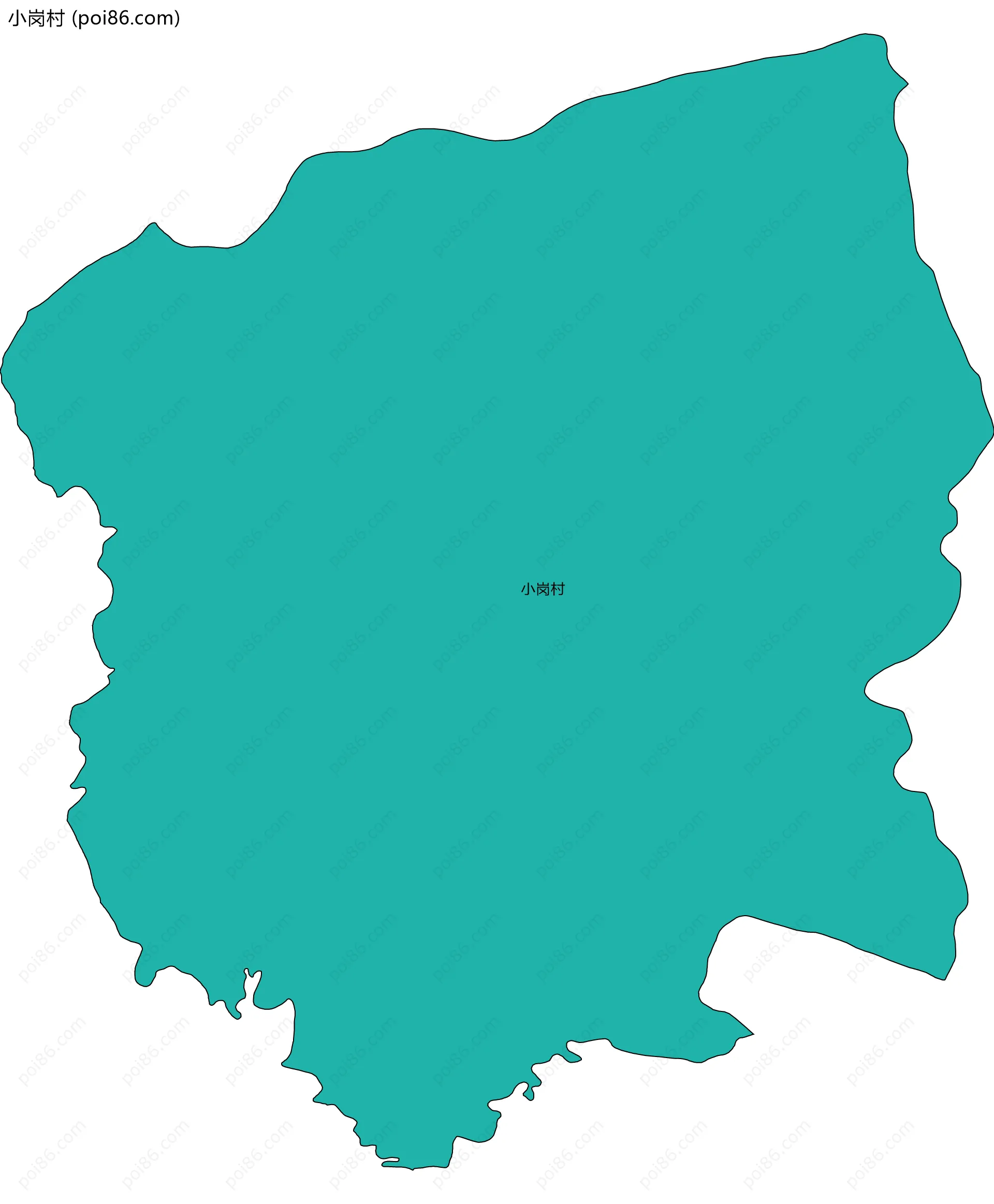 小岗村边界地图