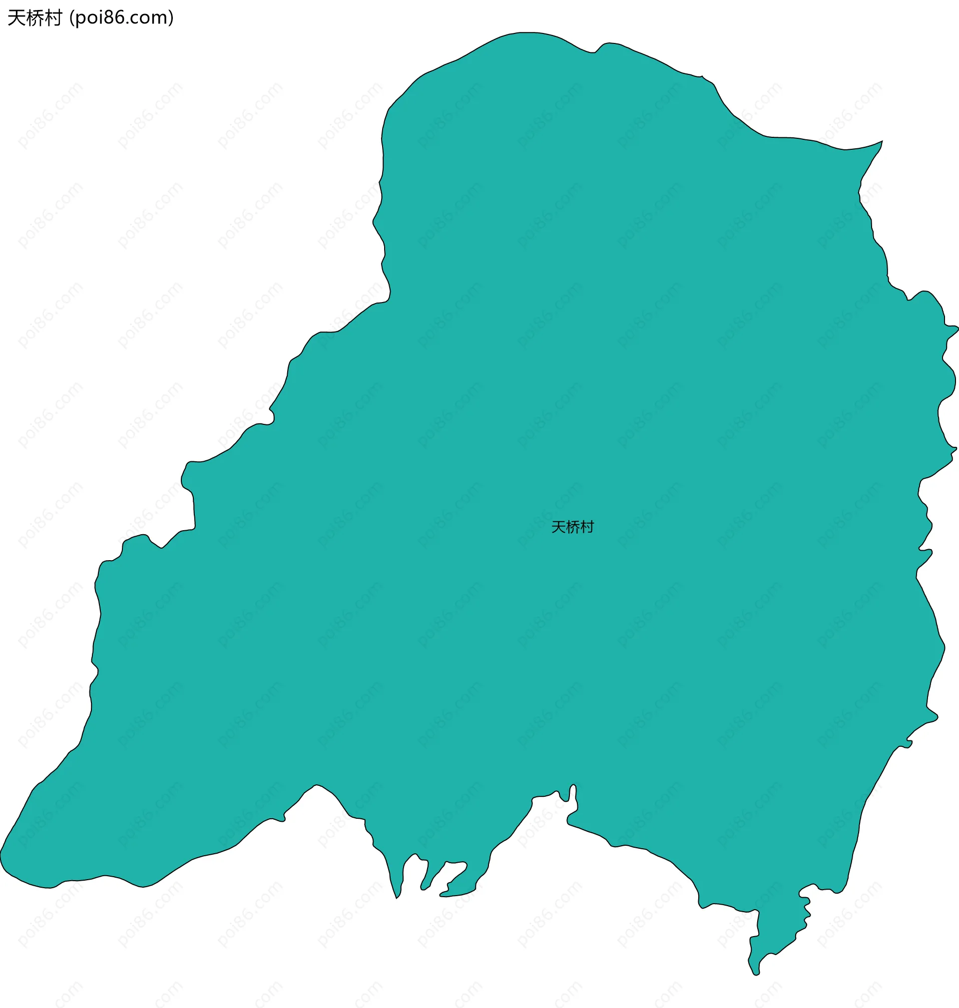 天桥村边界地图