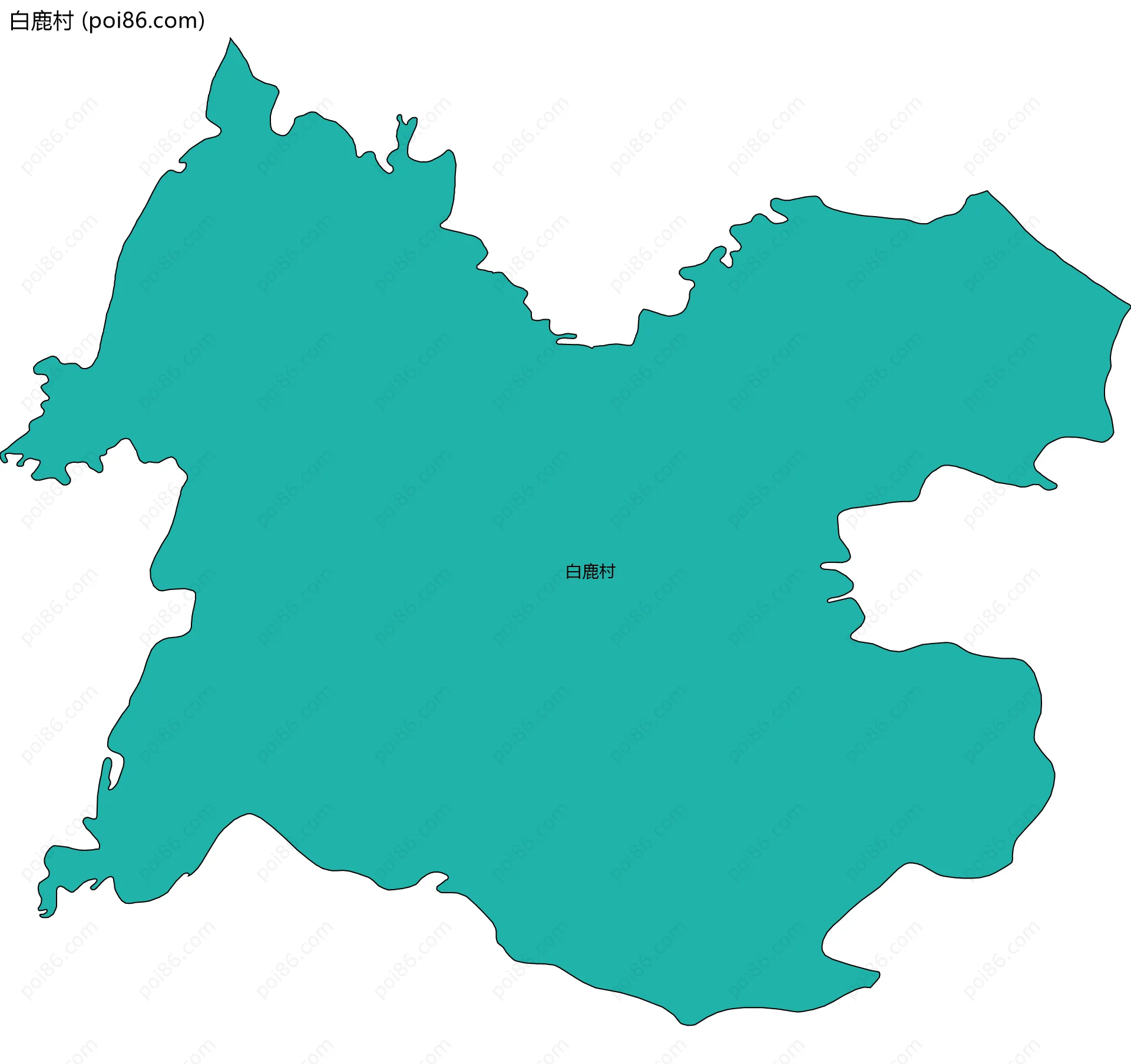 白鹿村边界地图