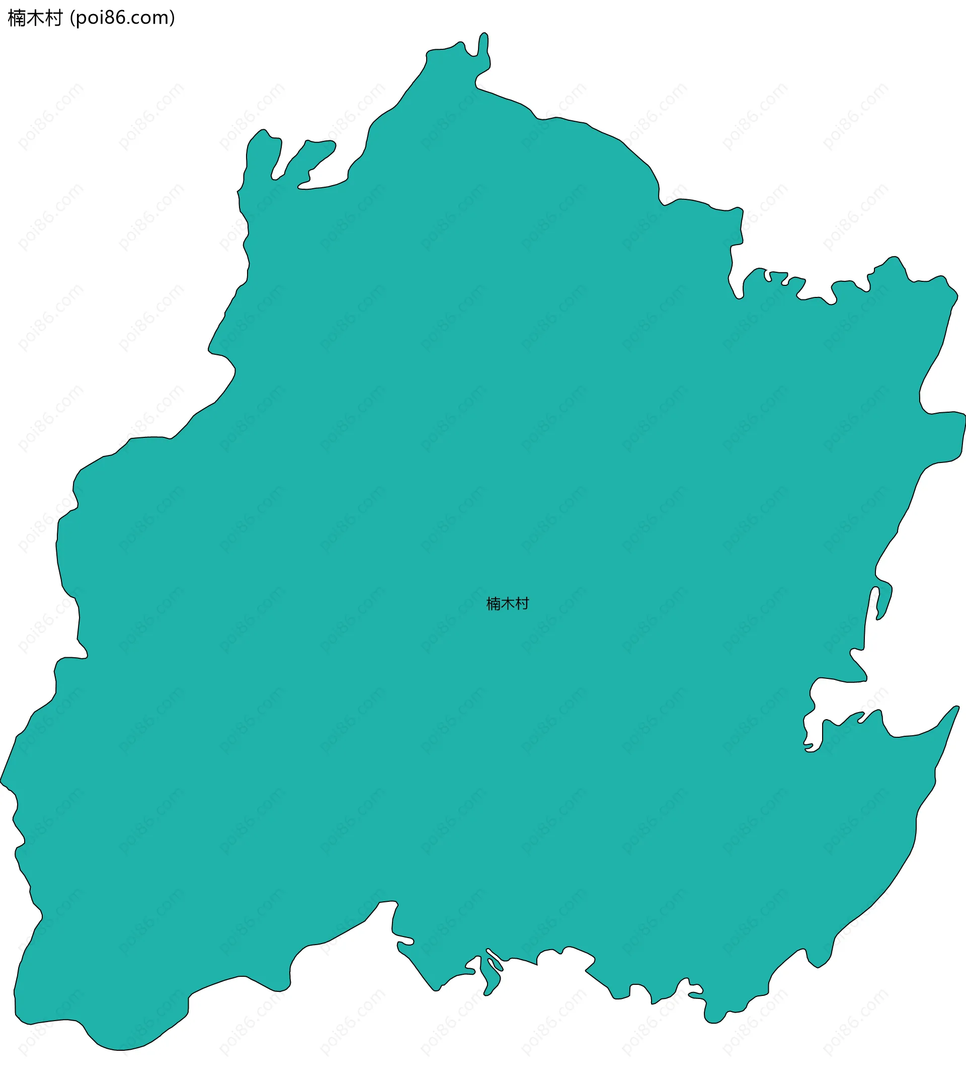 楠木村边界地图