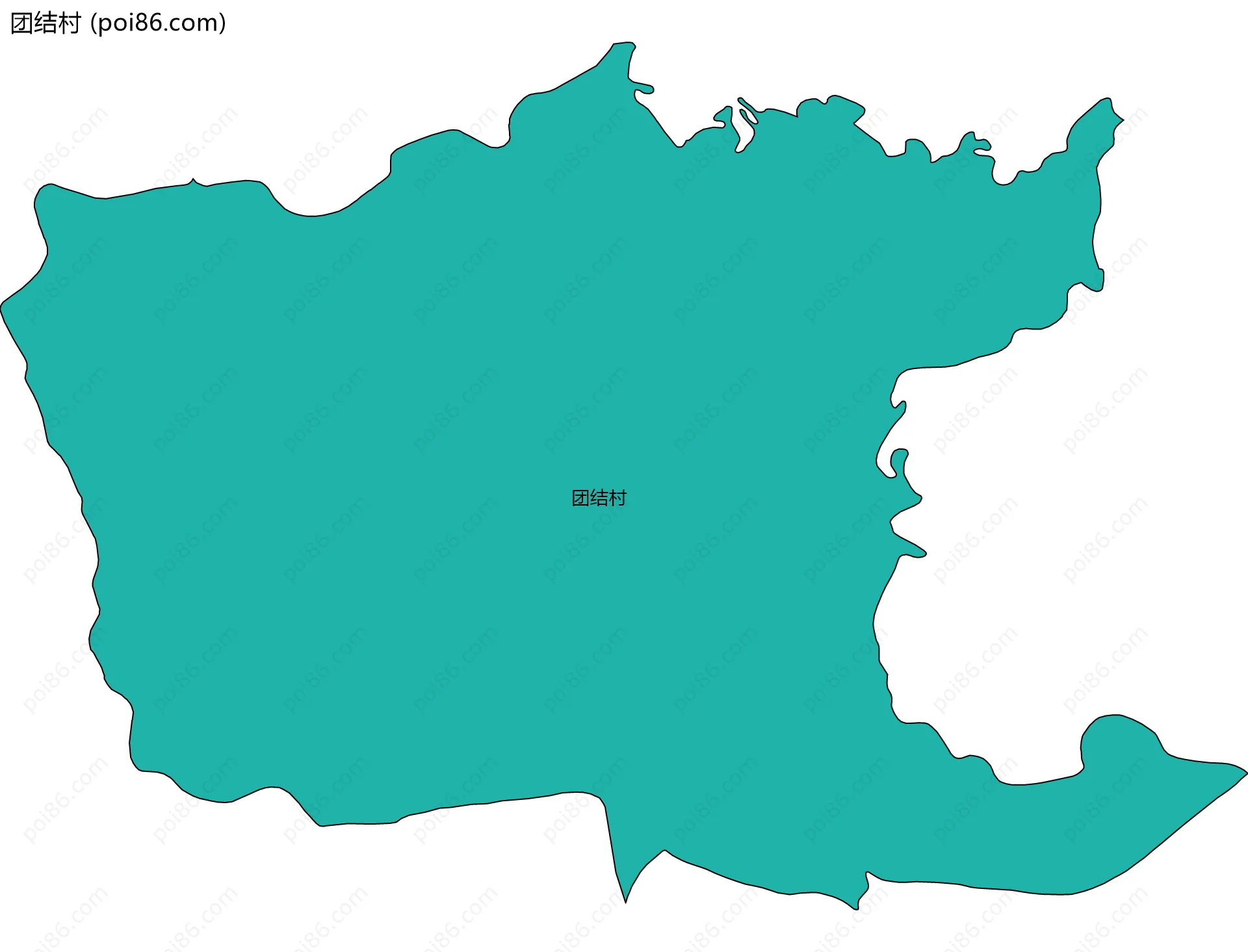 团结村边界地图