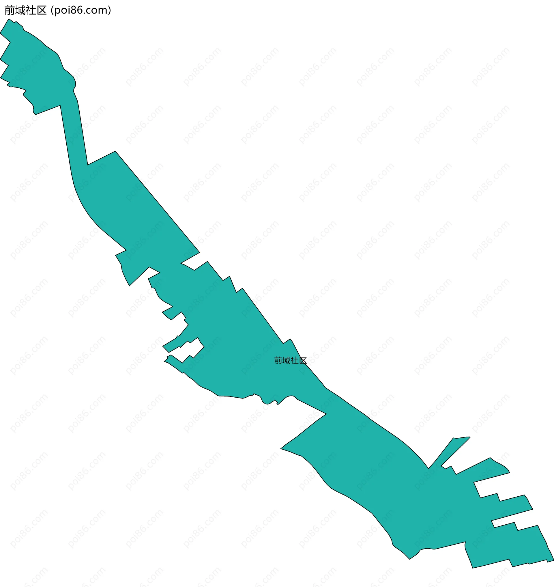 前域社区边界地图
