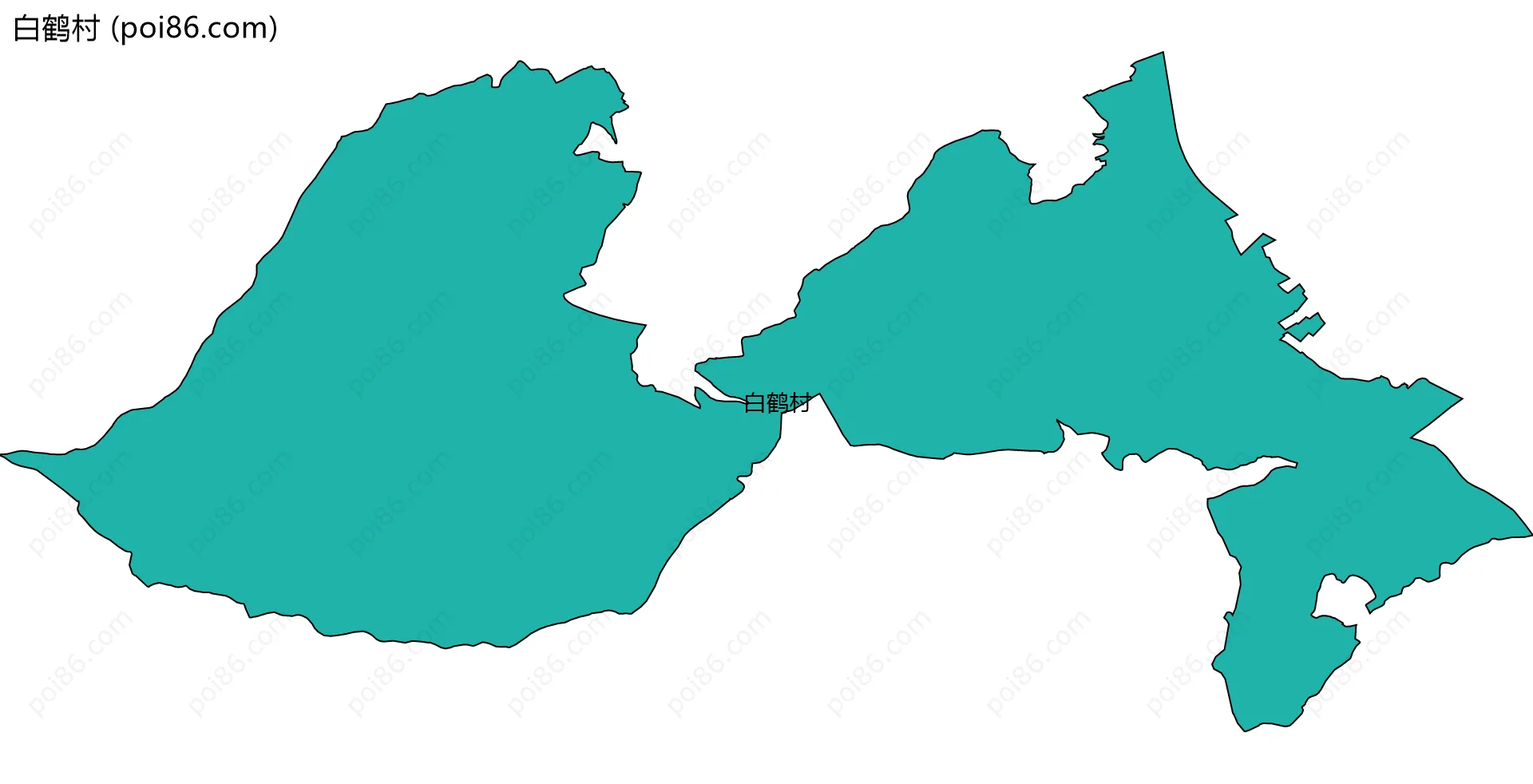 白鹤村边界地图