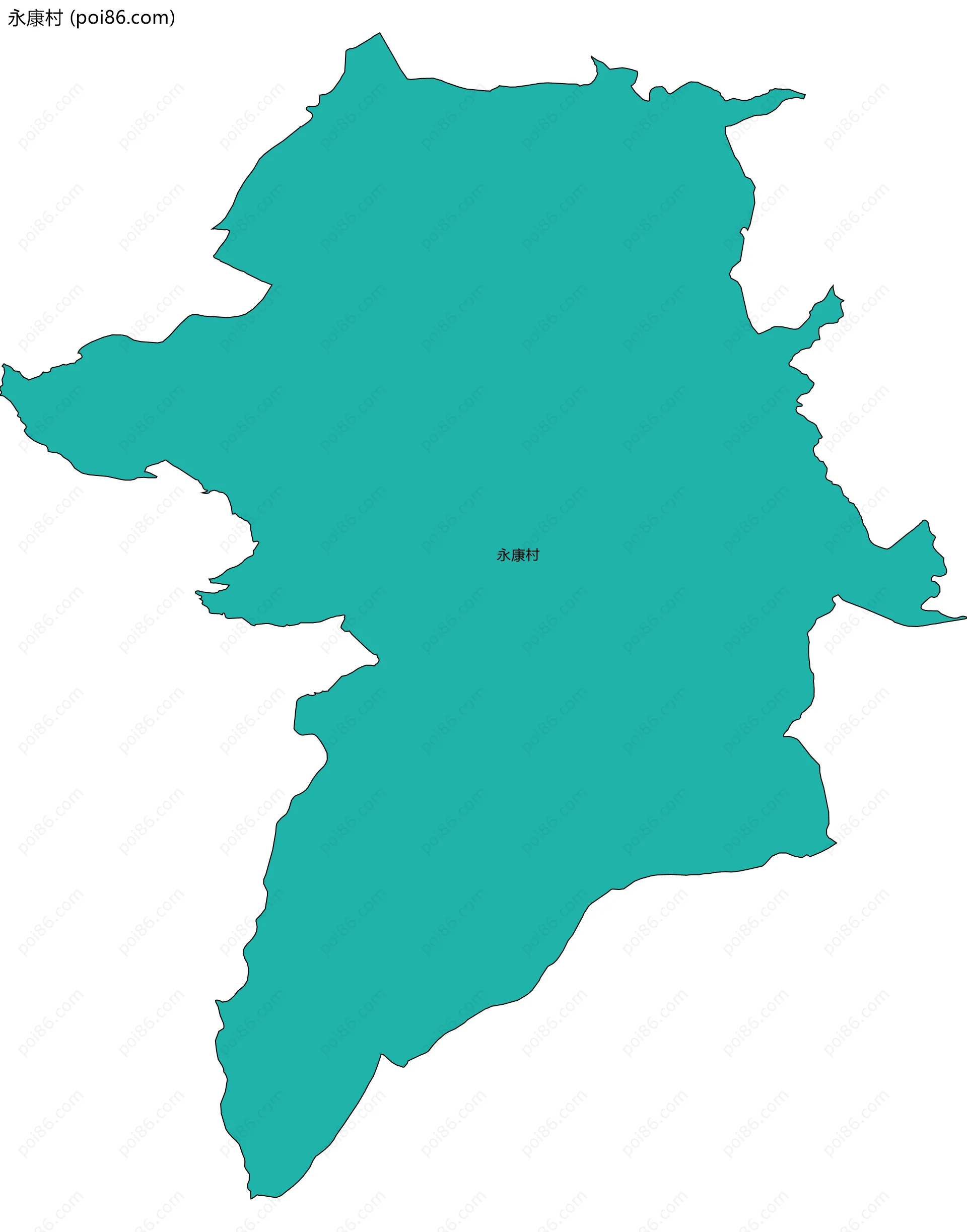 永康村边界地图